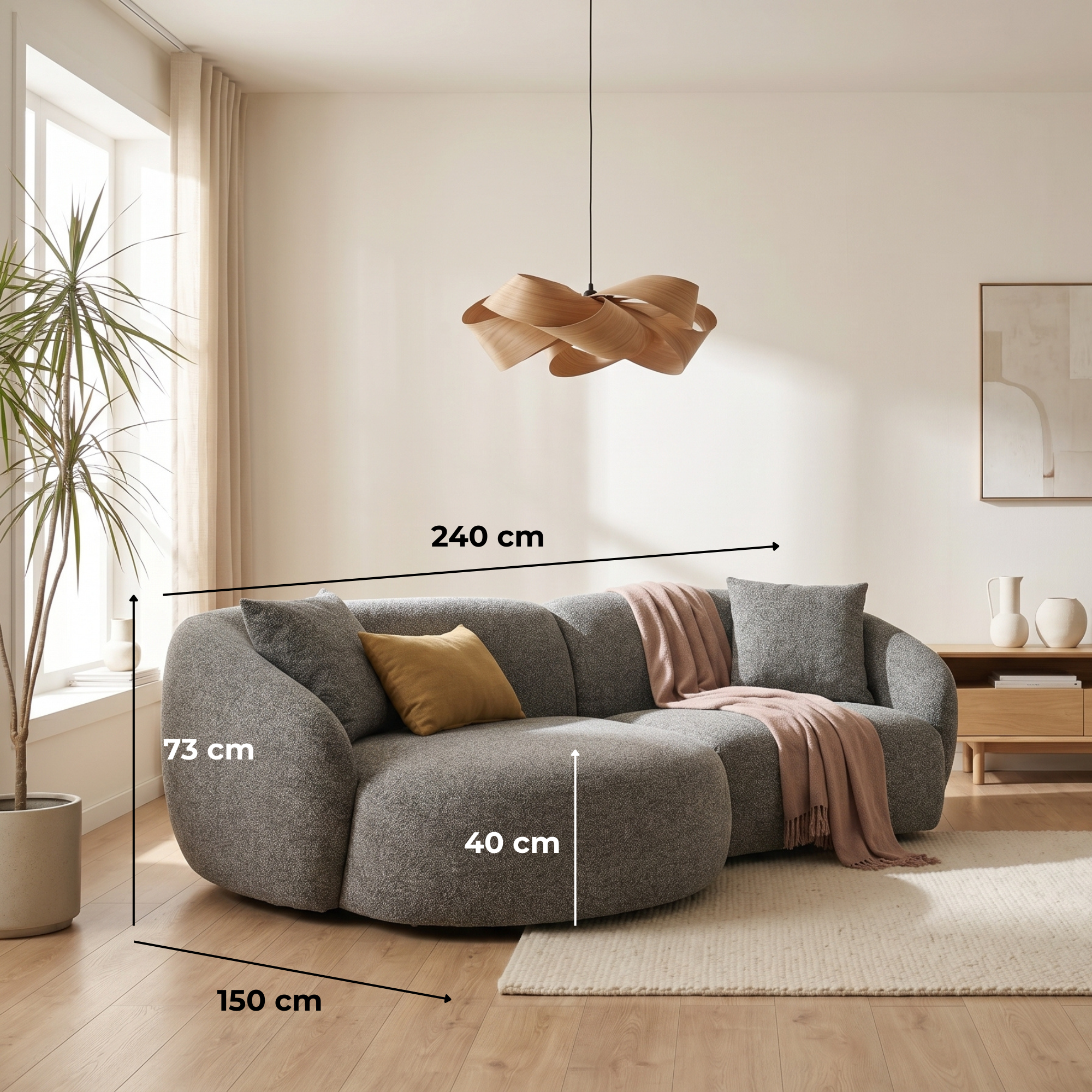 LUCCA Sofa 3-osobowa