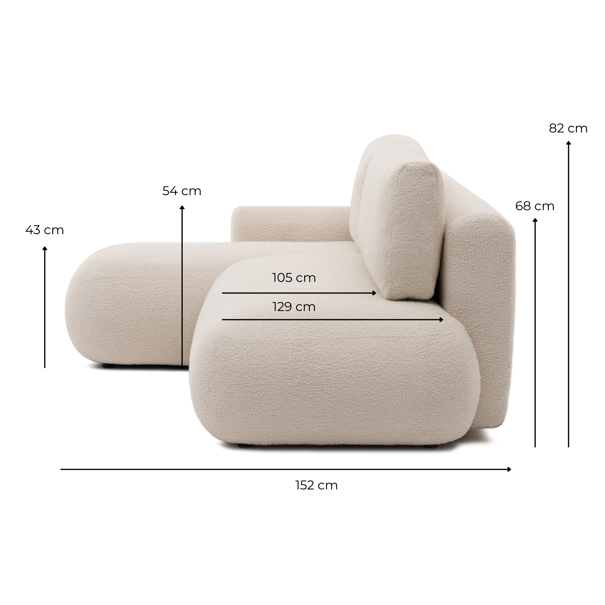 Torino 3-Seater Corner Sofa with Pull-Out Bed