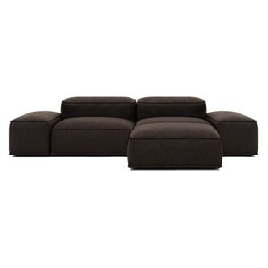 Merlot Modulares Ecksofa 3-Sitzer niedrige Armlehnen