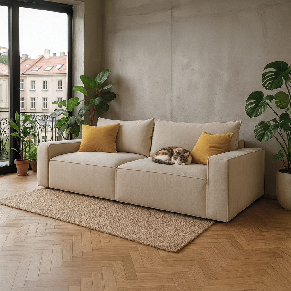 BAROLO Sofa 2-osobowa Niskie podłokietniki