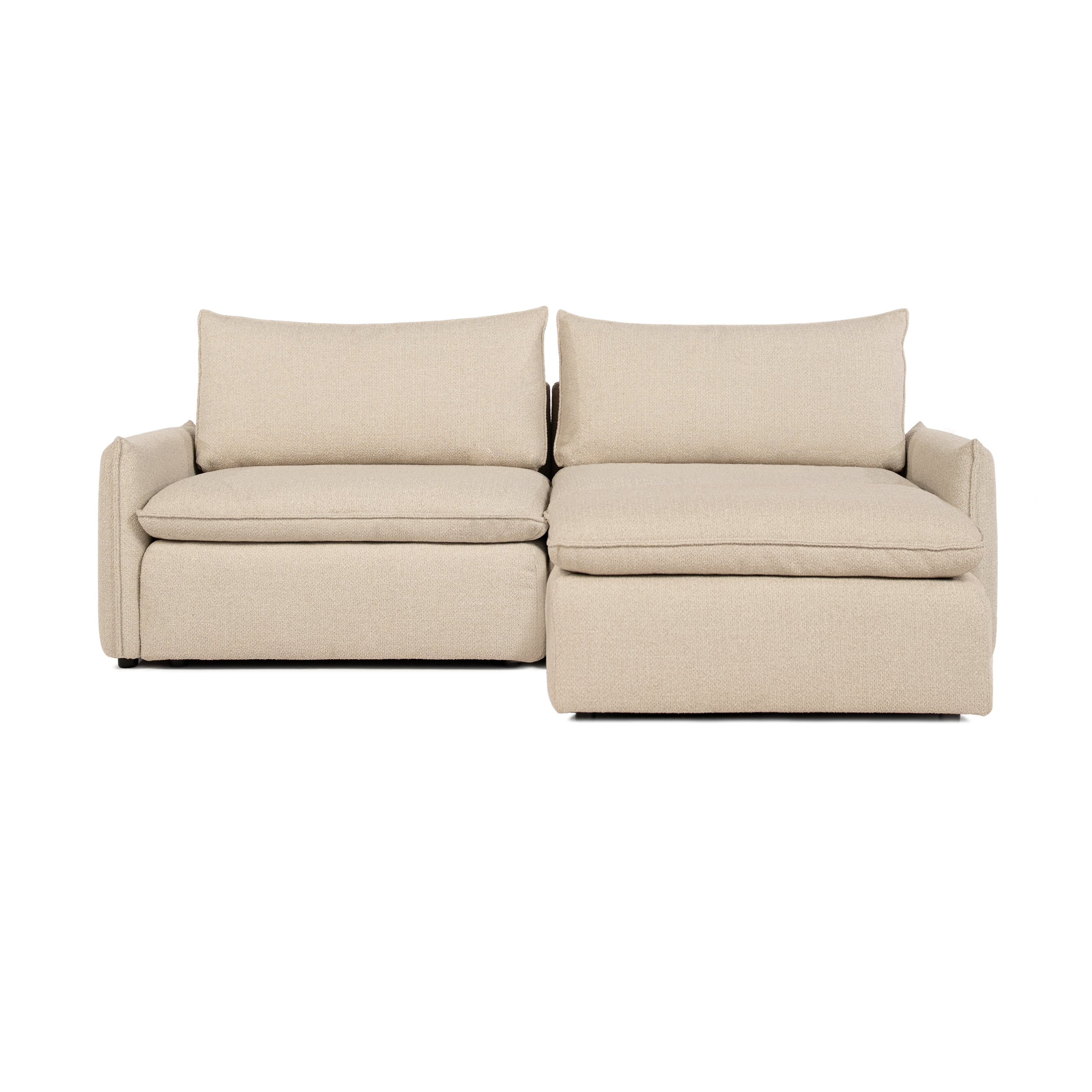 Sofa COMO | 2 Seater | Longchair | Arms Low | Beige