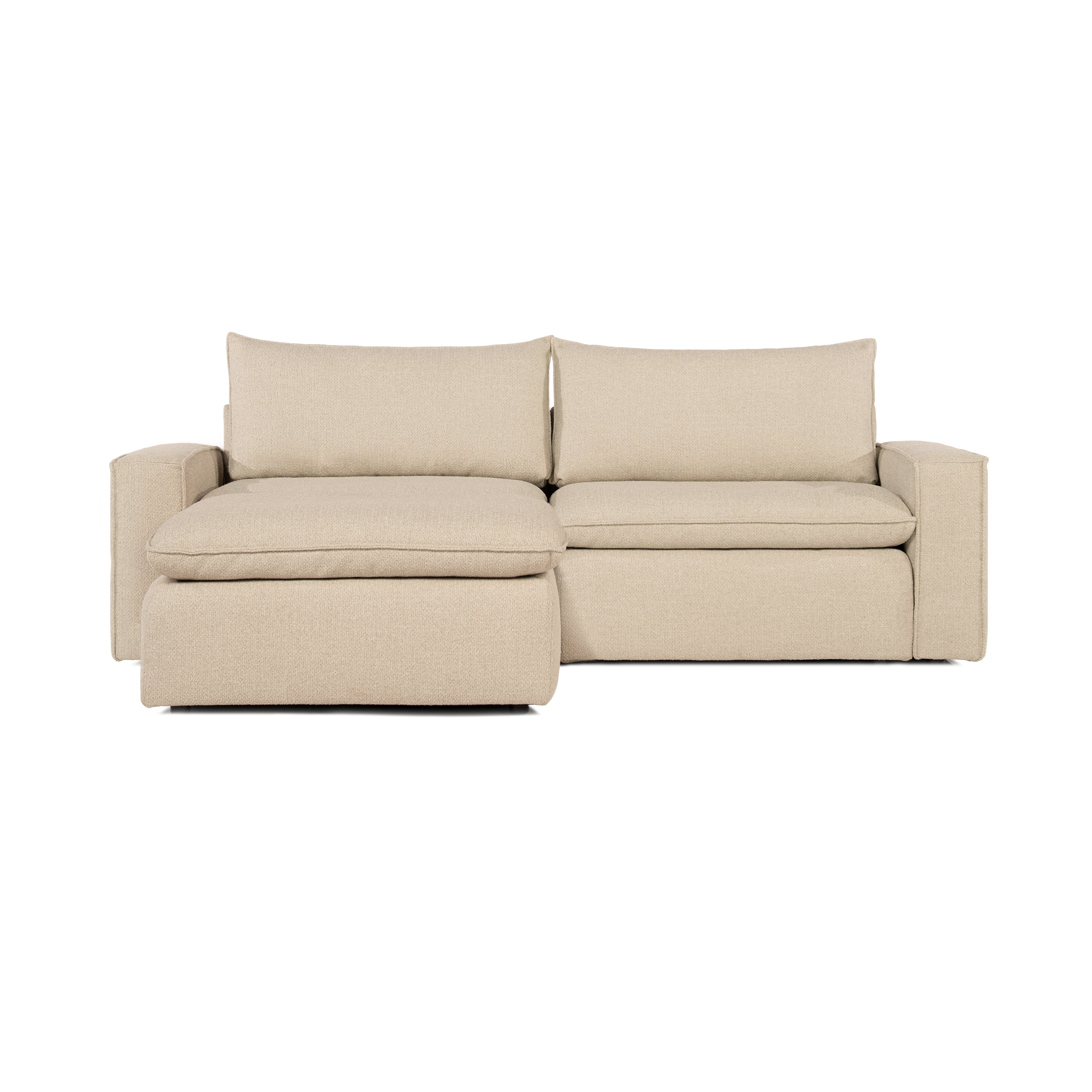 Sofa COMO | 2 Seater | Longchair | Arms Low | Beige