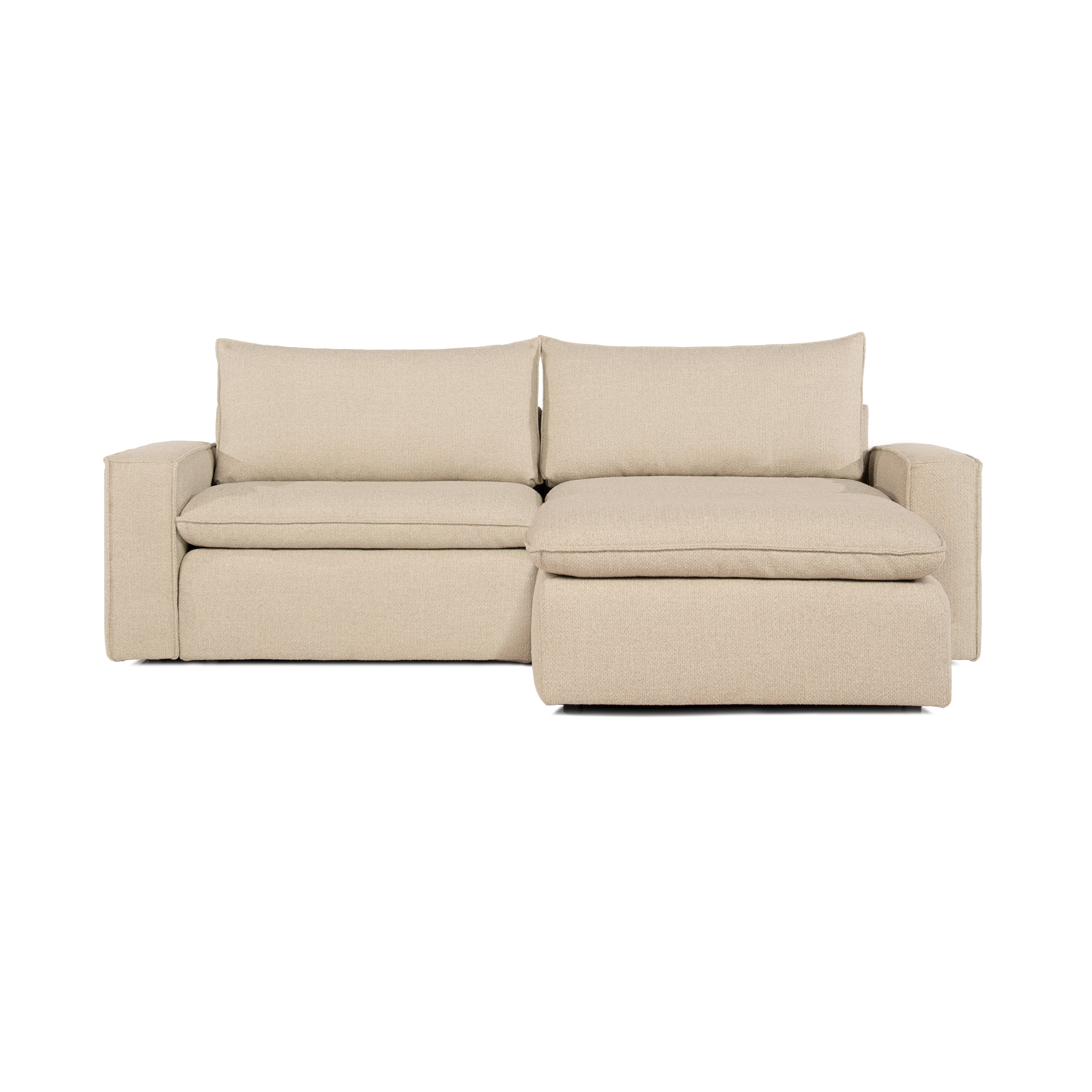 Sofa COMO | 2 Seater | Longchair | Arms Low | Beige