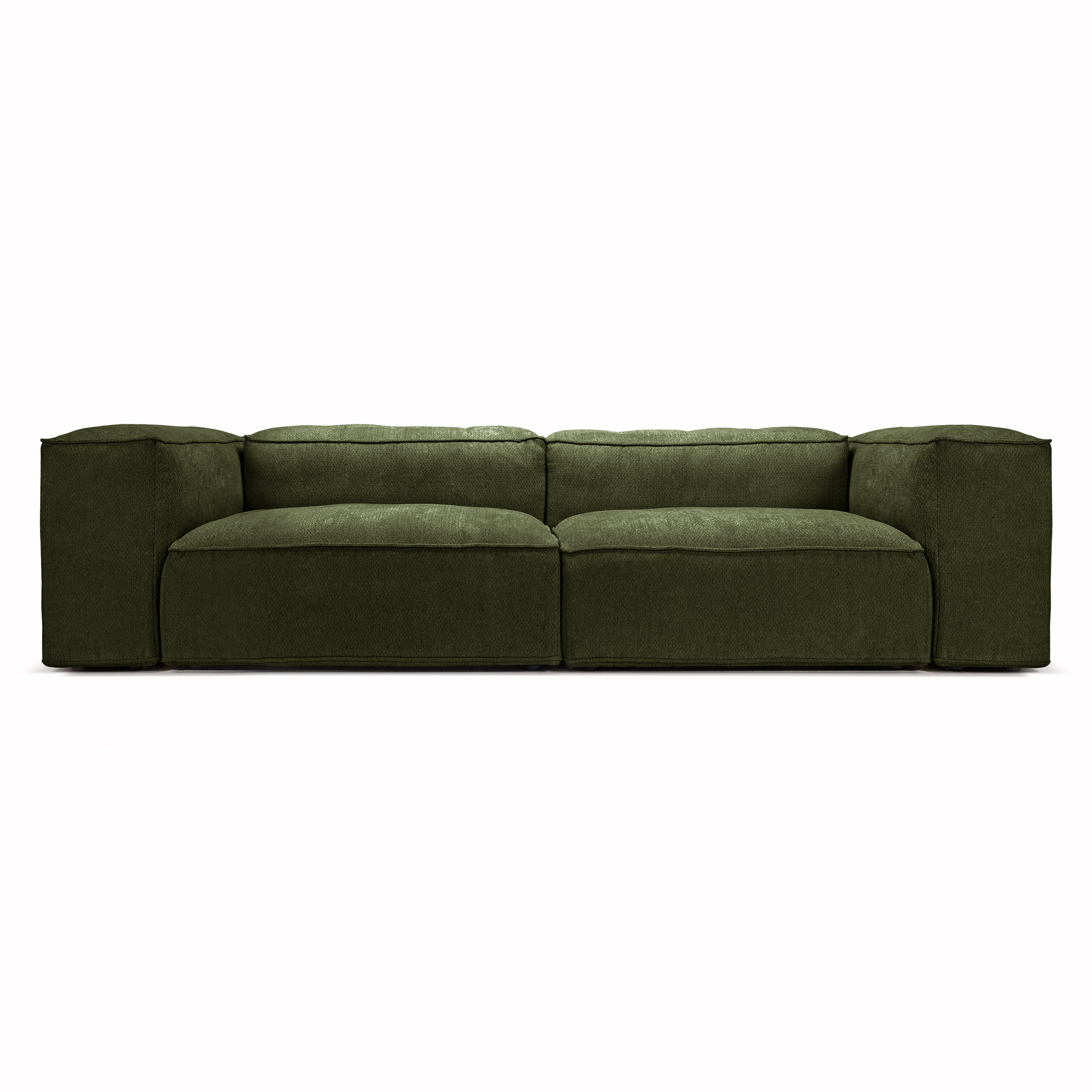 MERLOT modular sofa 3-seat high armrest Retro Bliss 38 dark green