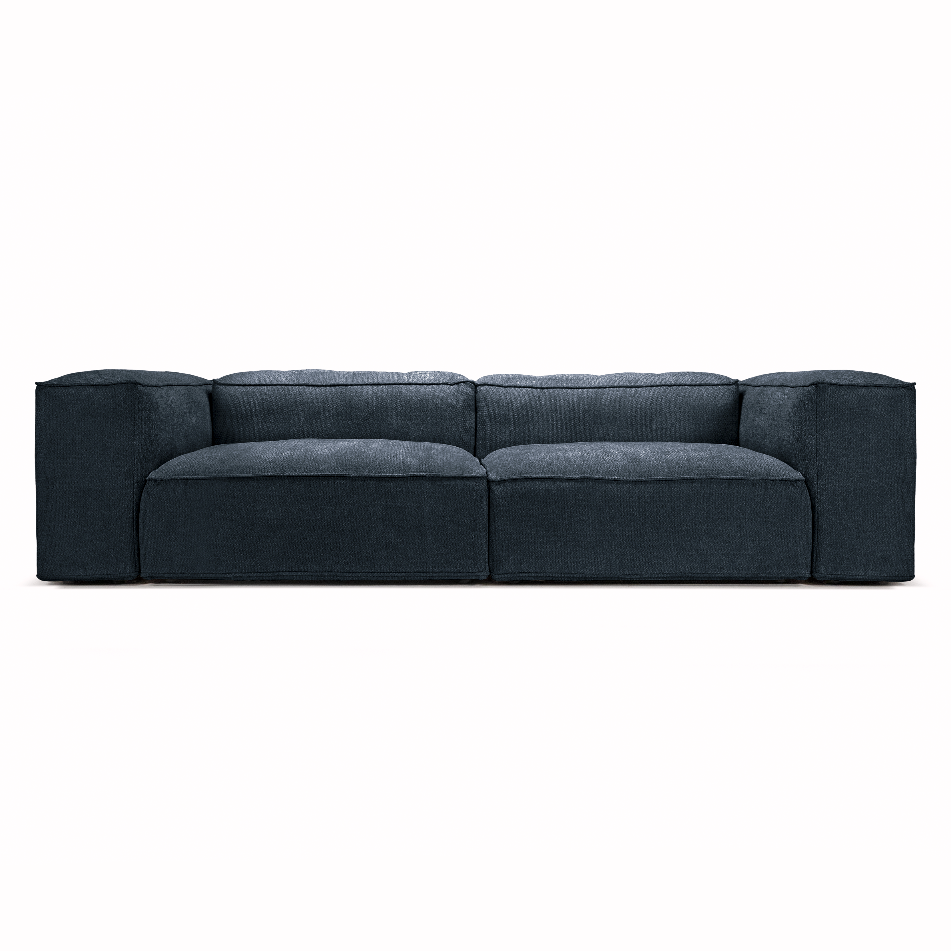 MERLOT modular sofa 3-seat high armrest Retro Bliss 77 navy blue