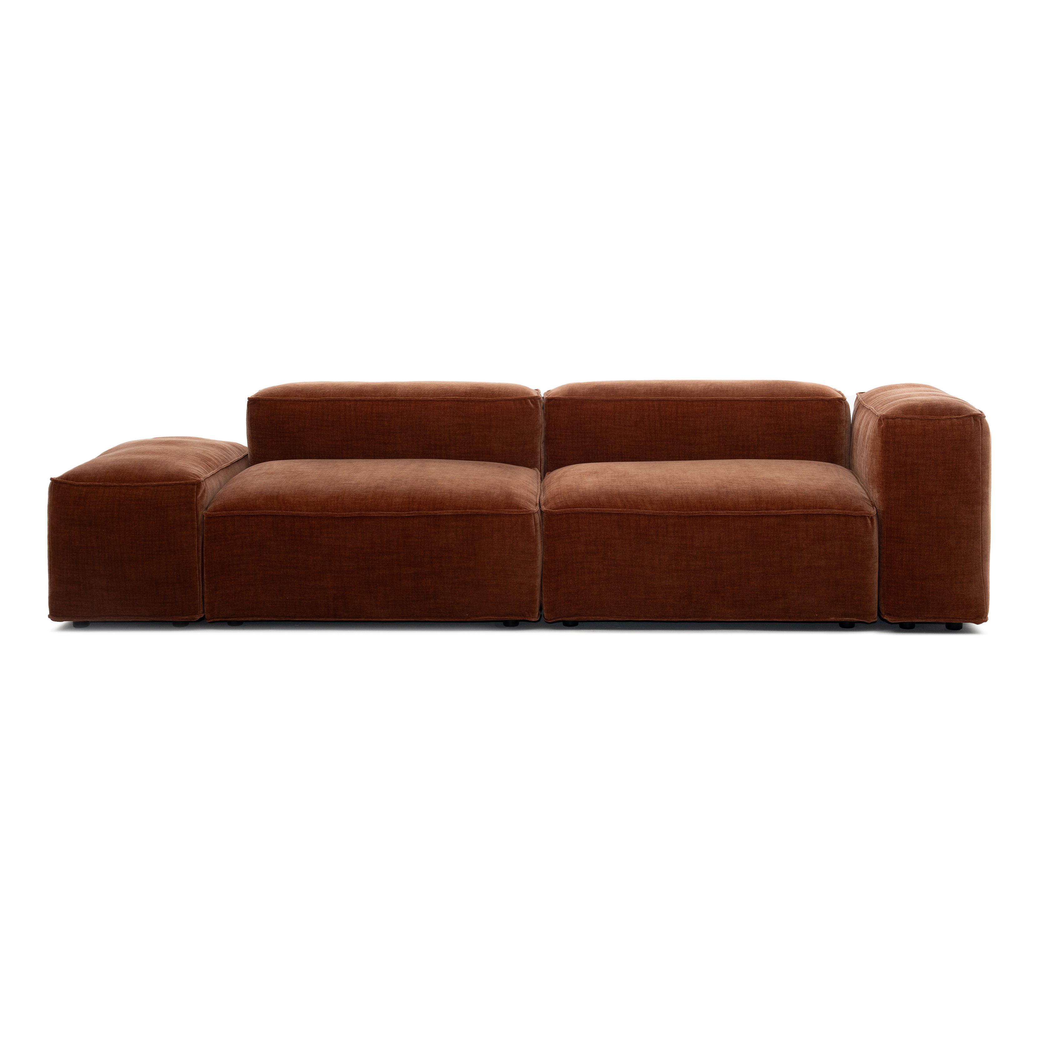 Merlot Sofa 3-os. z podlokietnikiem - Ceglany Golden 56 - Nie