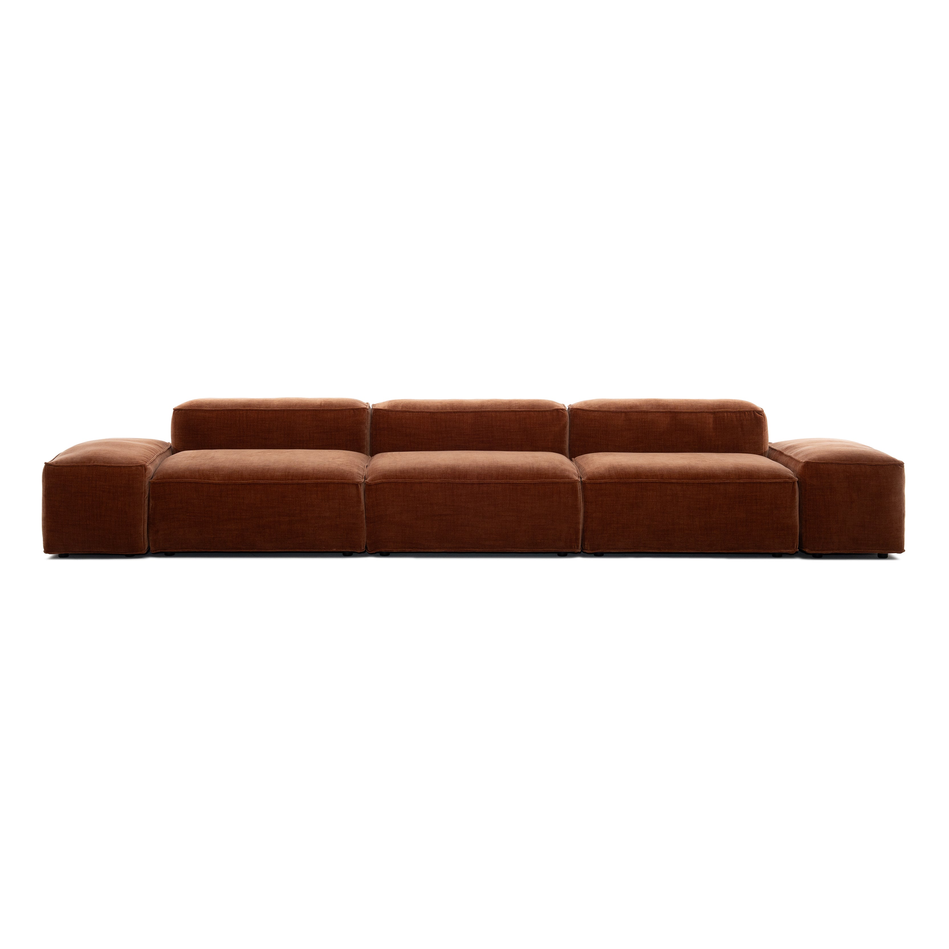Sofa 4-os Niskie - Ceglany Golden 56 - Nie