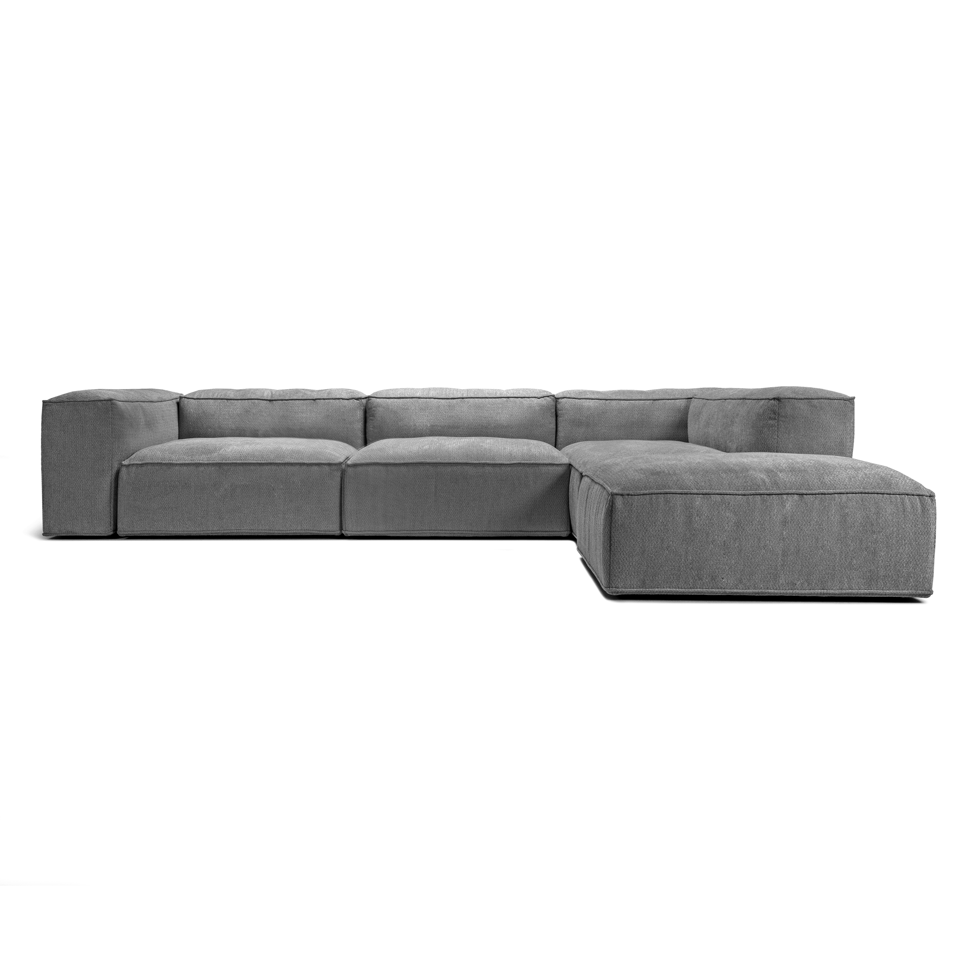 Canapé d'angle modulaire Merlot 5 places avec accoudoirs hauts
