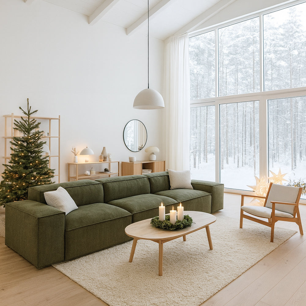 Merlot Modulares 4-Sitzer-Sofa Merlot mit niedrigen Armlehnen