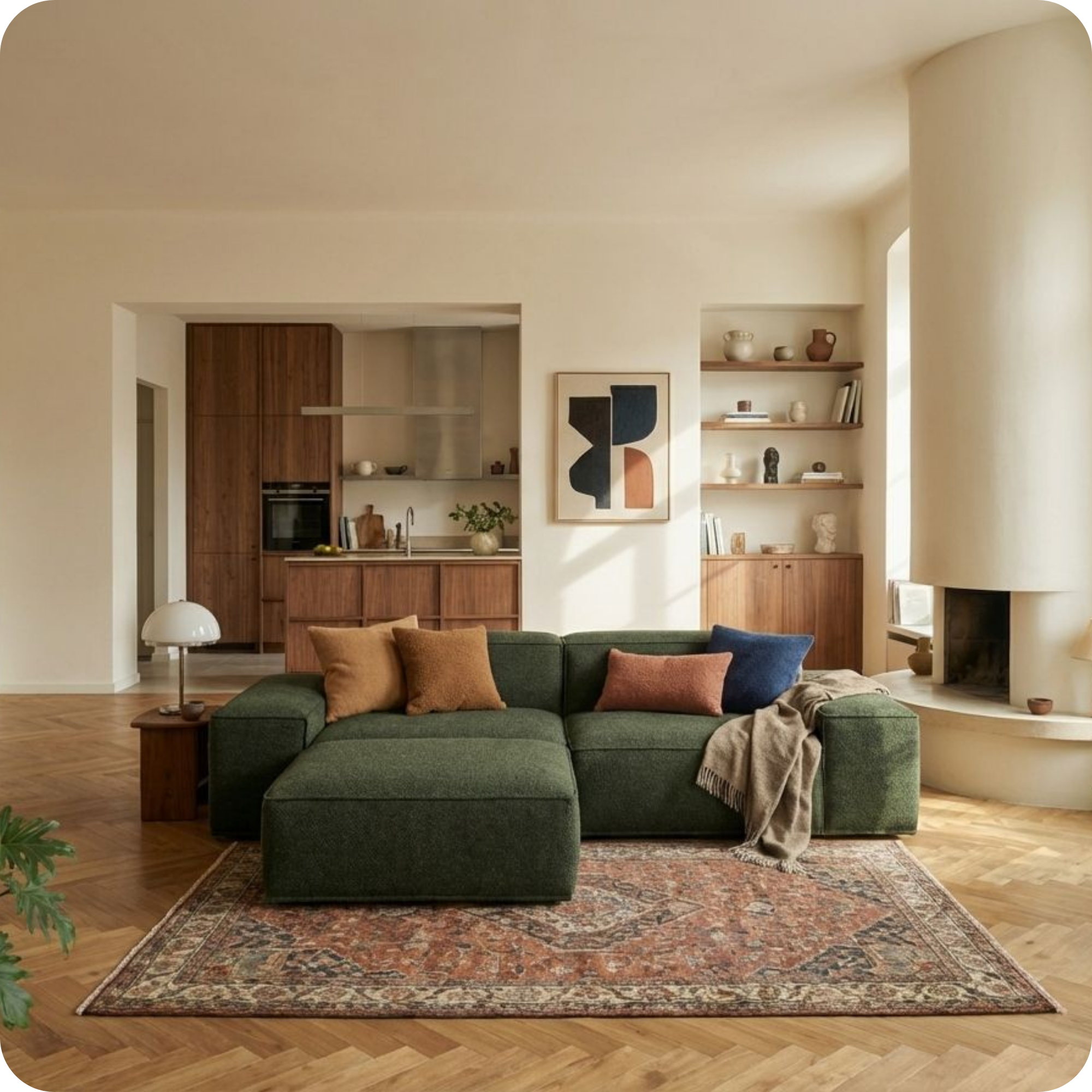 Merlot Modular Corner Sofa 3-Seater Longchair Low armrests