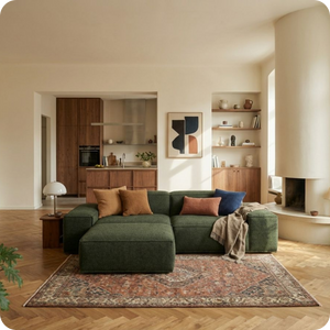 Merlot Modular Corner Sofa 3-Seater Longchair Low armrests