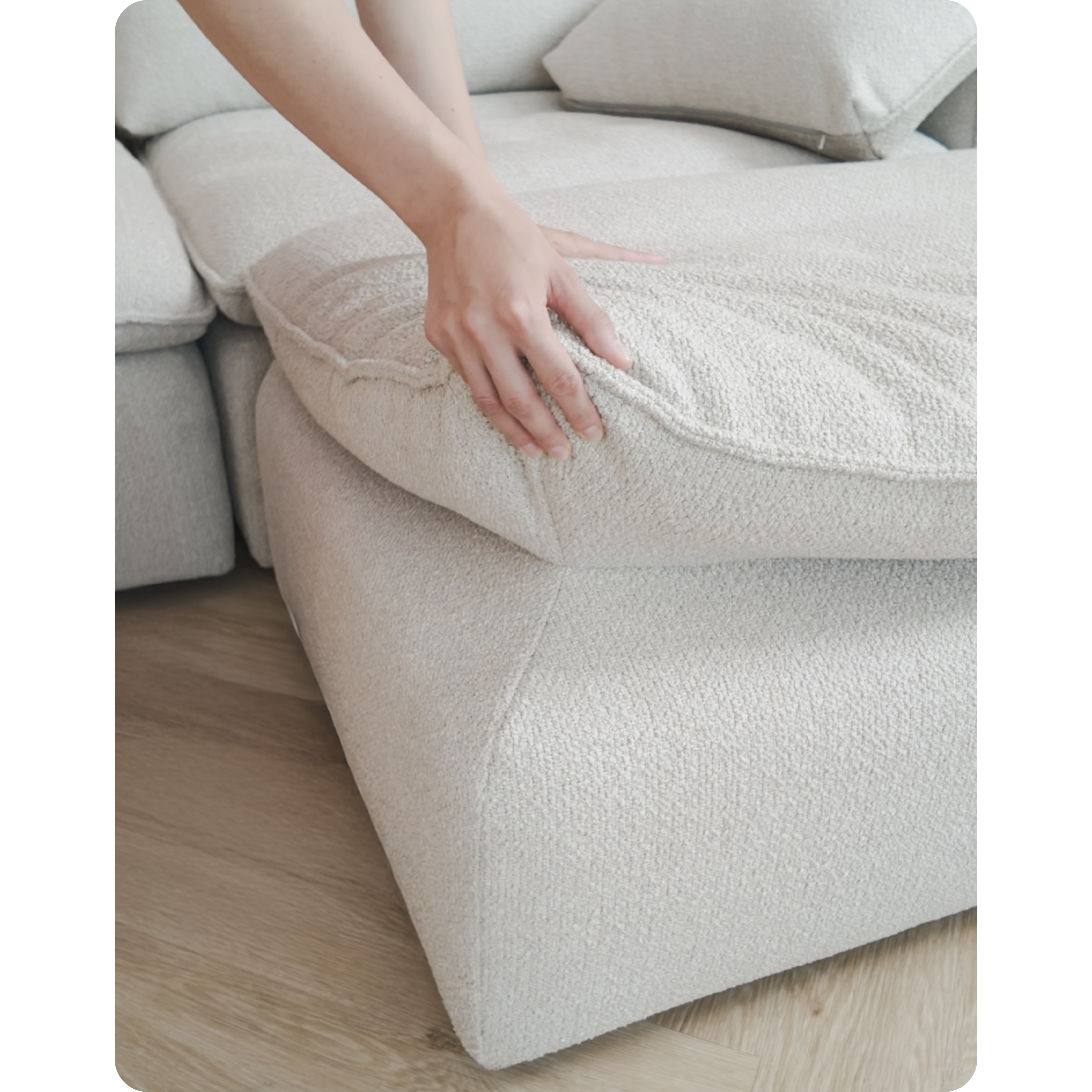 Armchair COMO | Arms Low | Beige