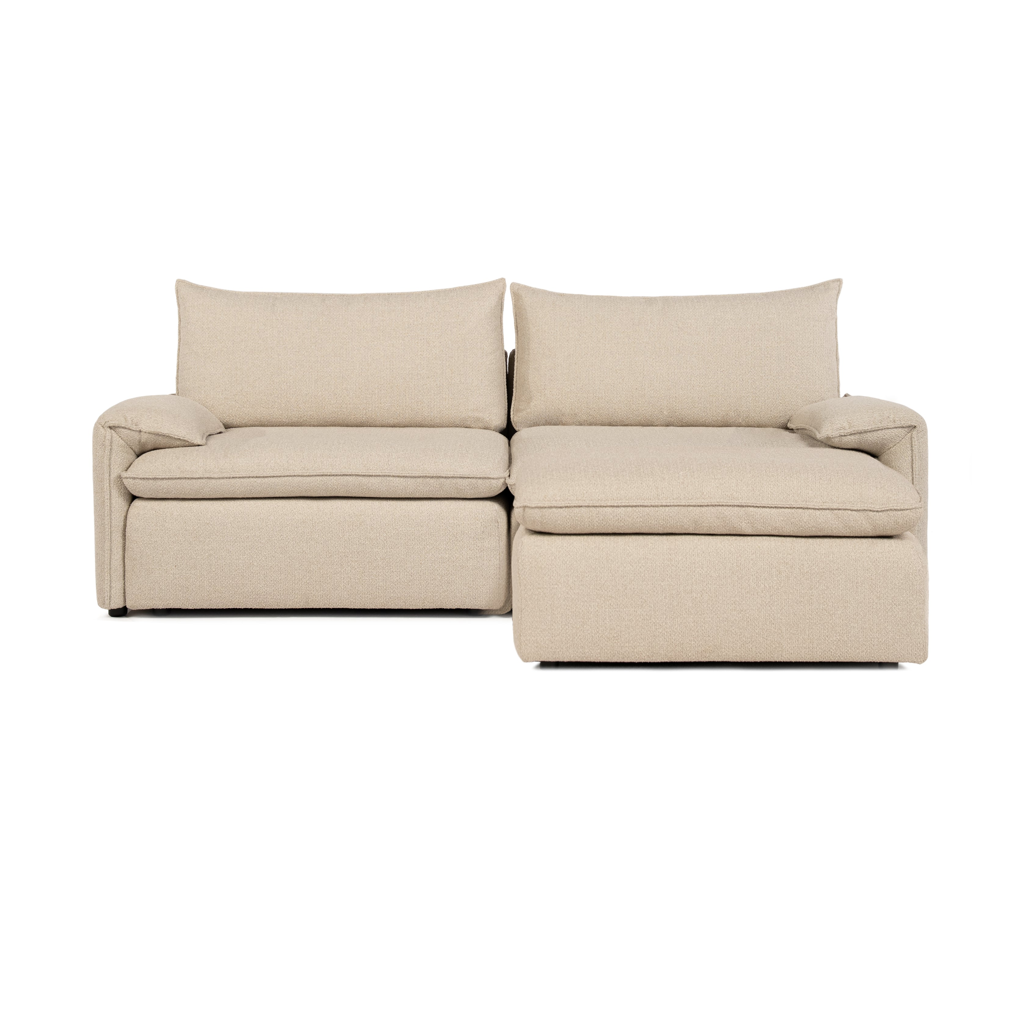 Sofa COMO | 2 Seater | Longchair | Arms Low | Beige