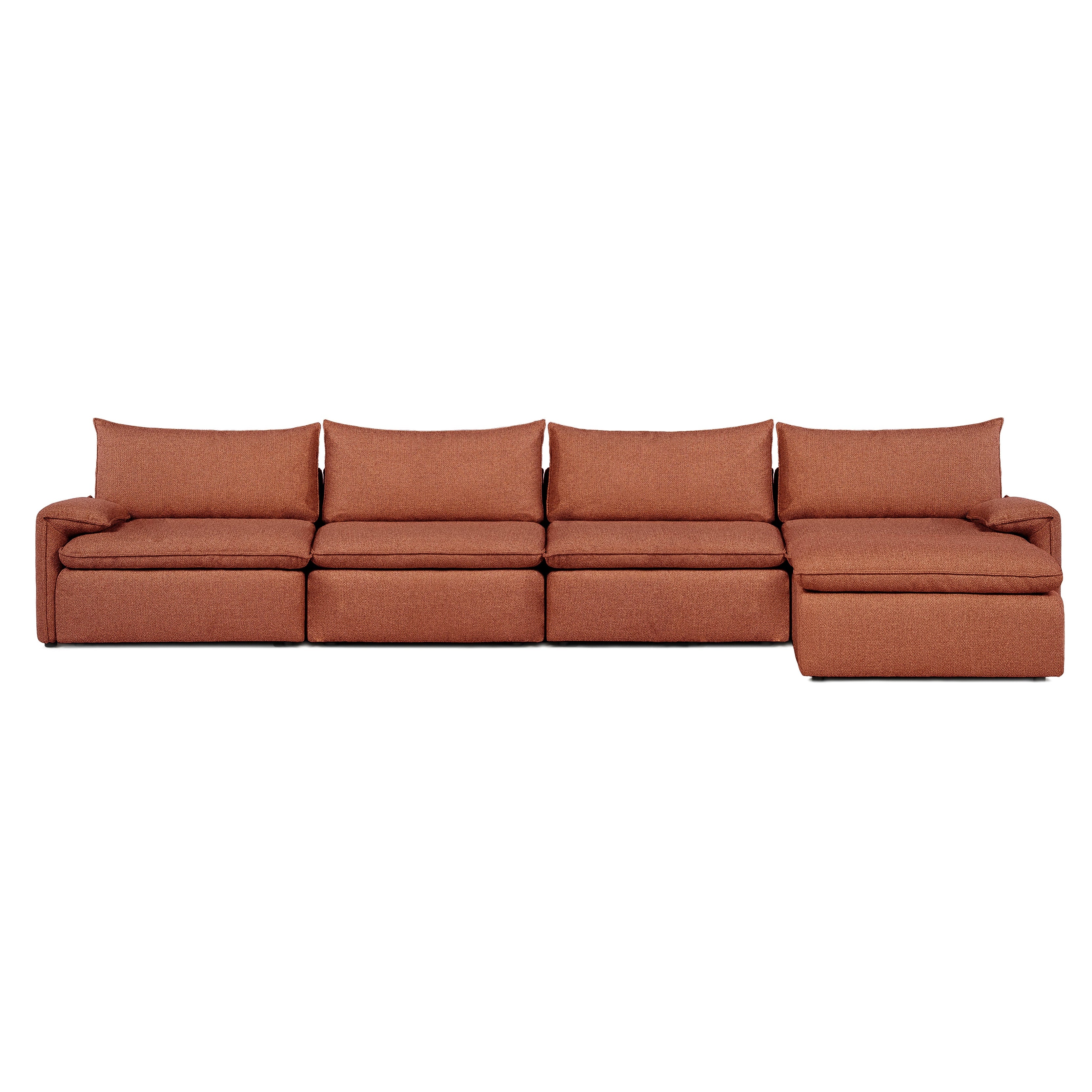 Sofa COMO | 4 Seater | Longchair | Arms Low | Beige