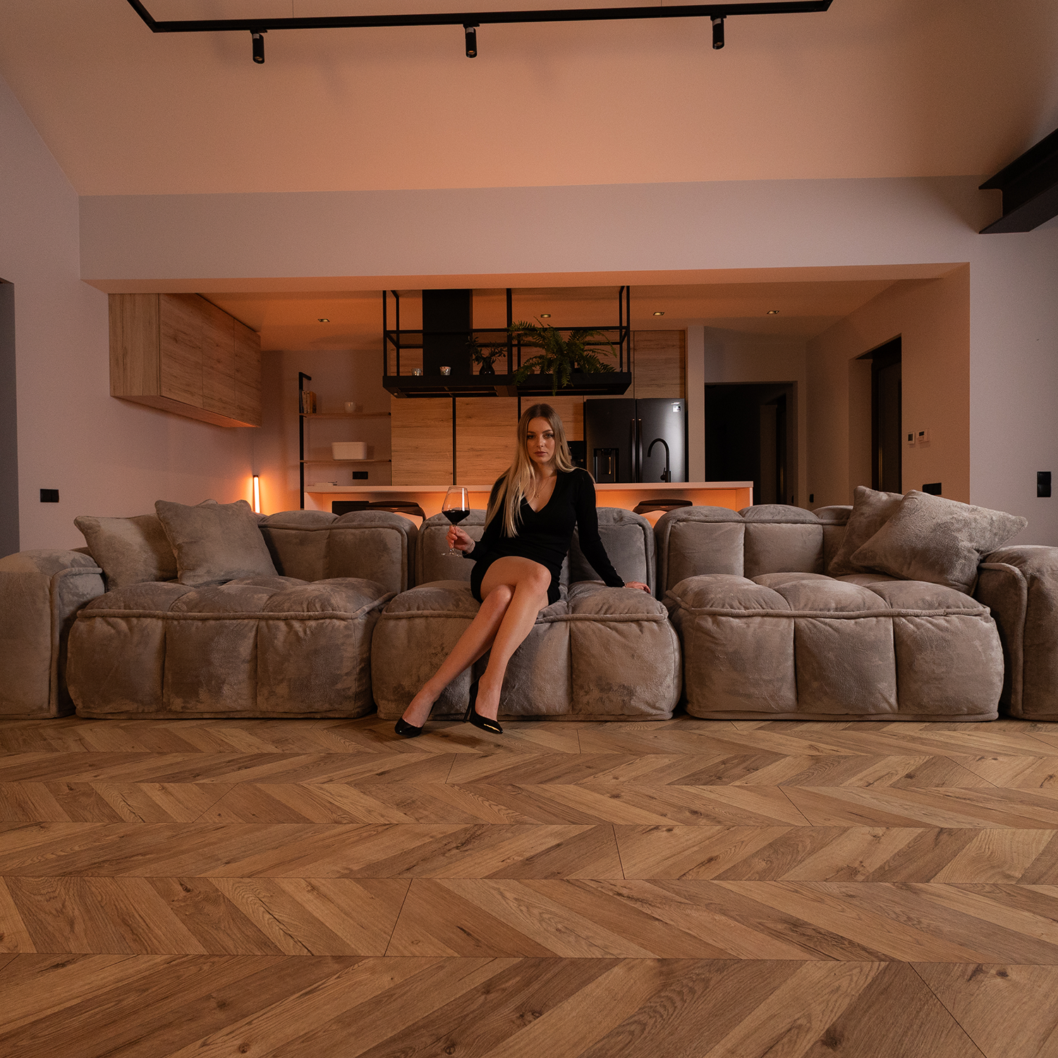 Malbec Modular Sofa 4 Seater High armrests