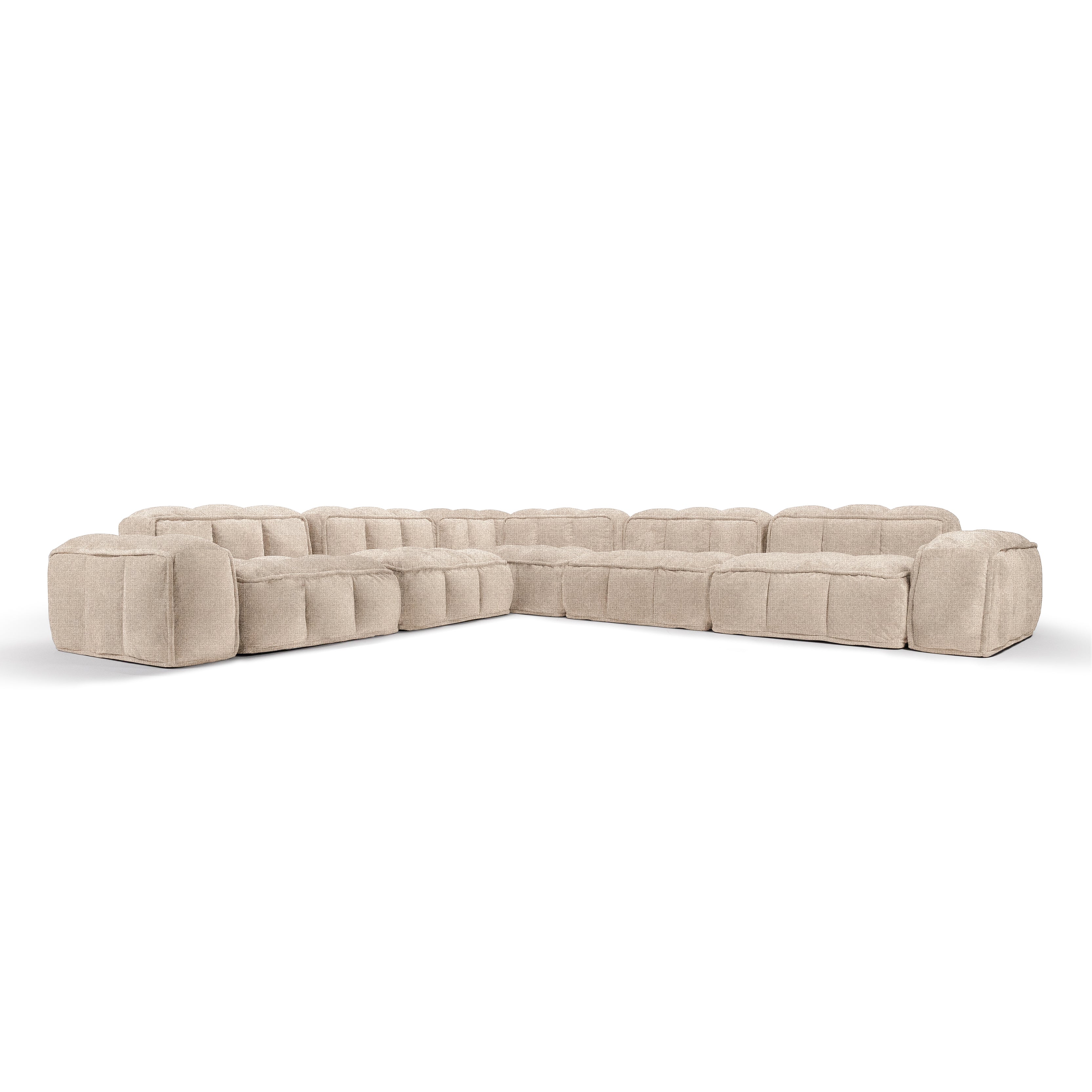 L-Corner Sofa | 5 Seater | Arms Low