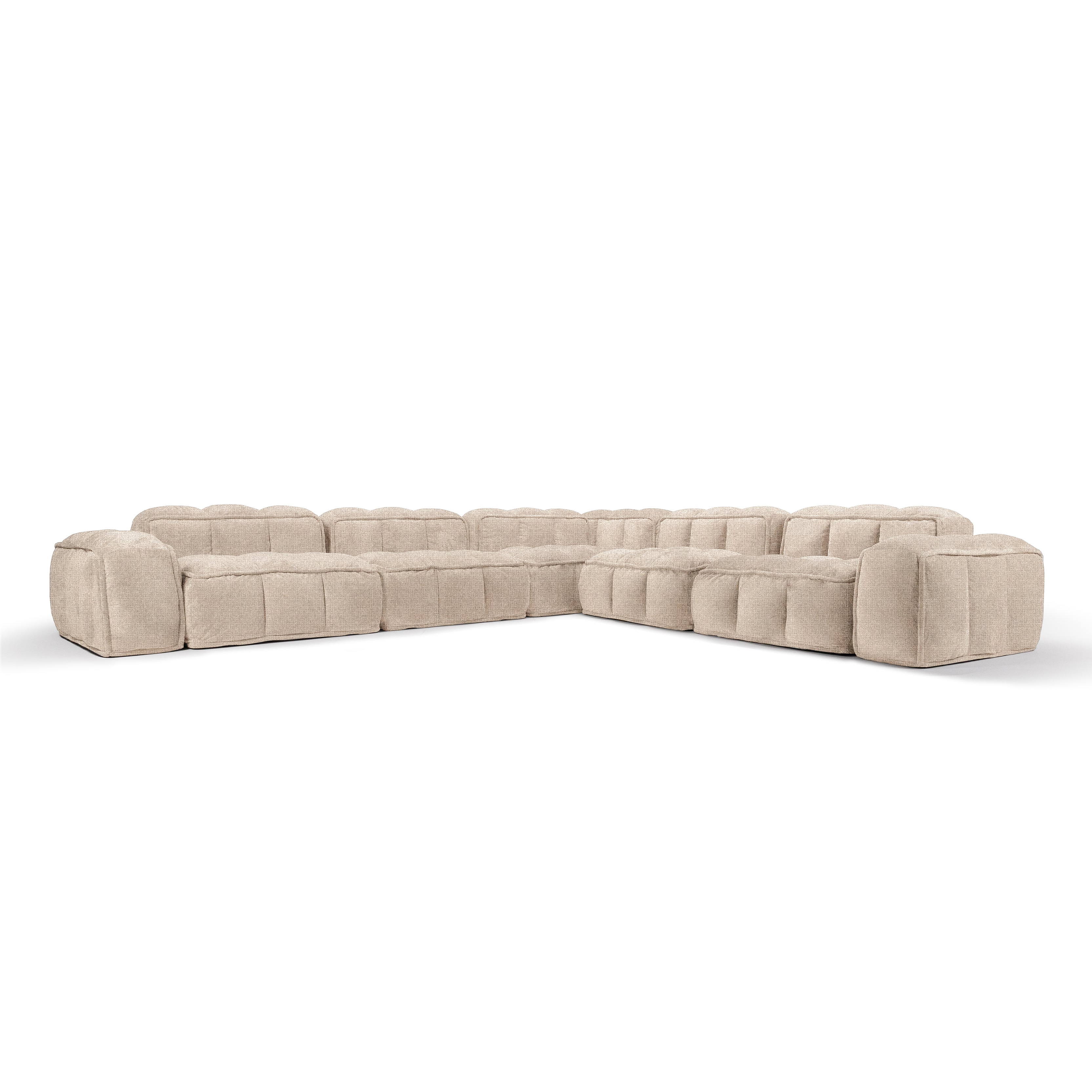 L-Corner Sofa | 5 Seater | Arms Low