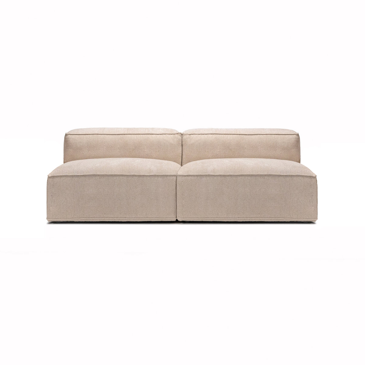 Sofa für kleine Räume – kompaktes Merlot Modulsofa 3-Sitzer ohne Armlehnen von Furni
