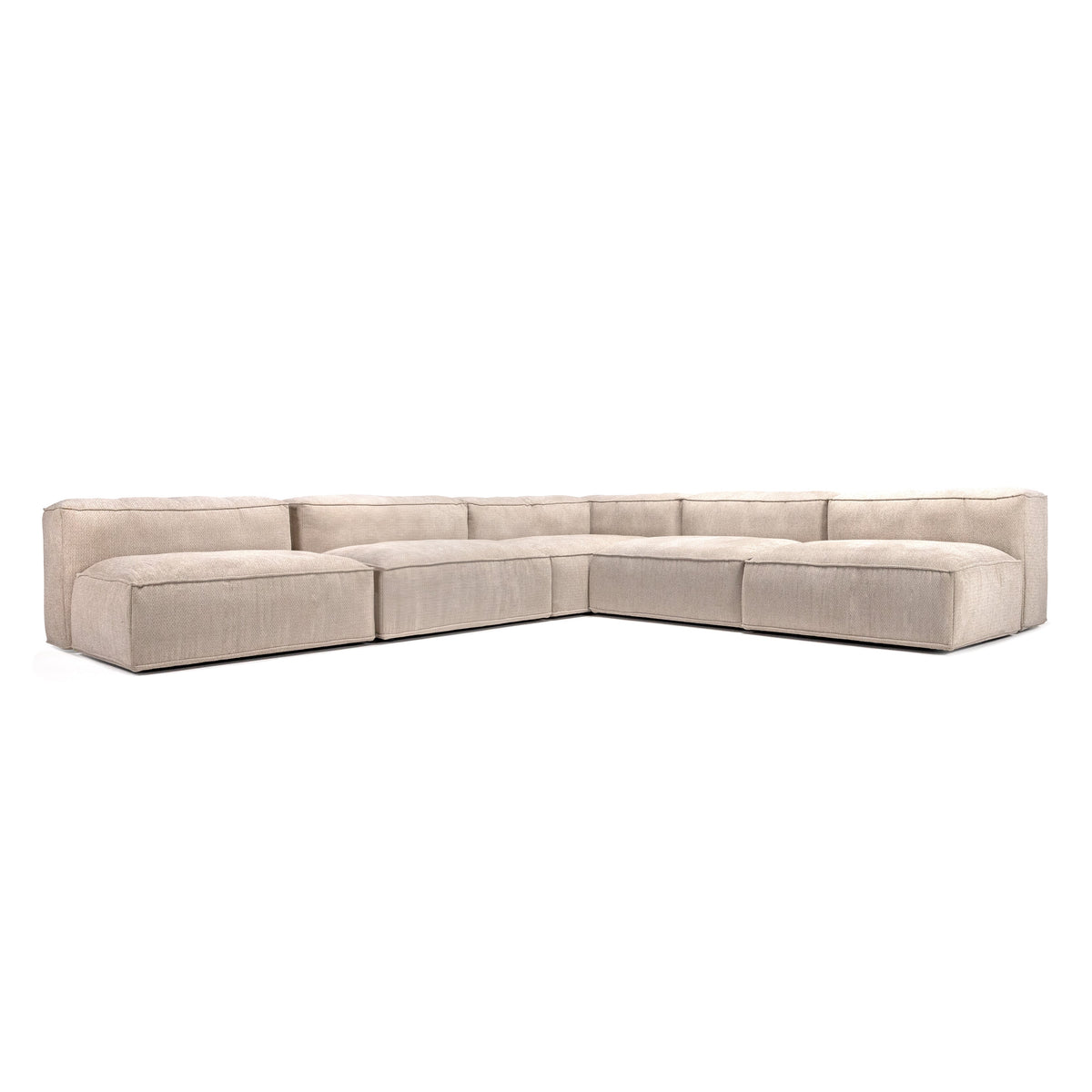 Sofa für große Menschen: MERLOT modulares Ecksofa in L-Form für 6 Personen