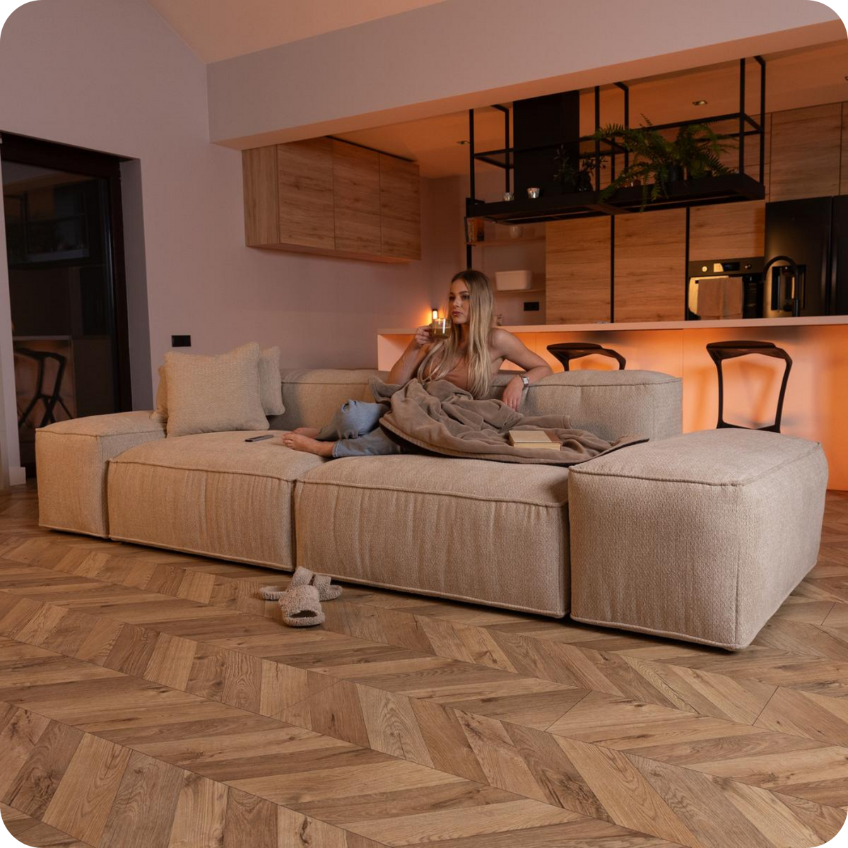Furni Erfahrungen: Merlot Modulsofa in Beige direkt vom Hersteller aus Polen