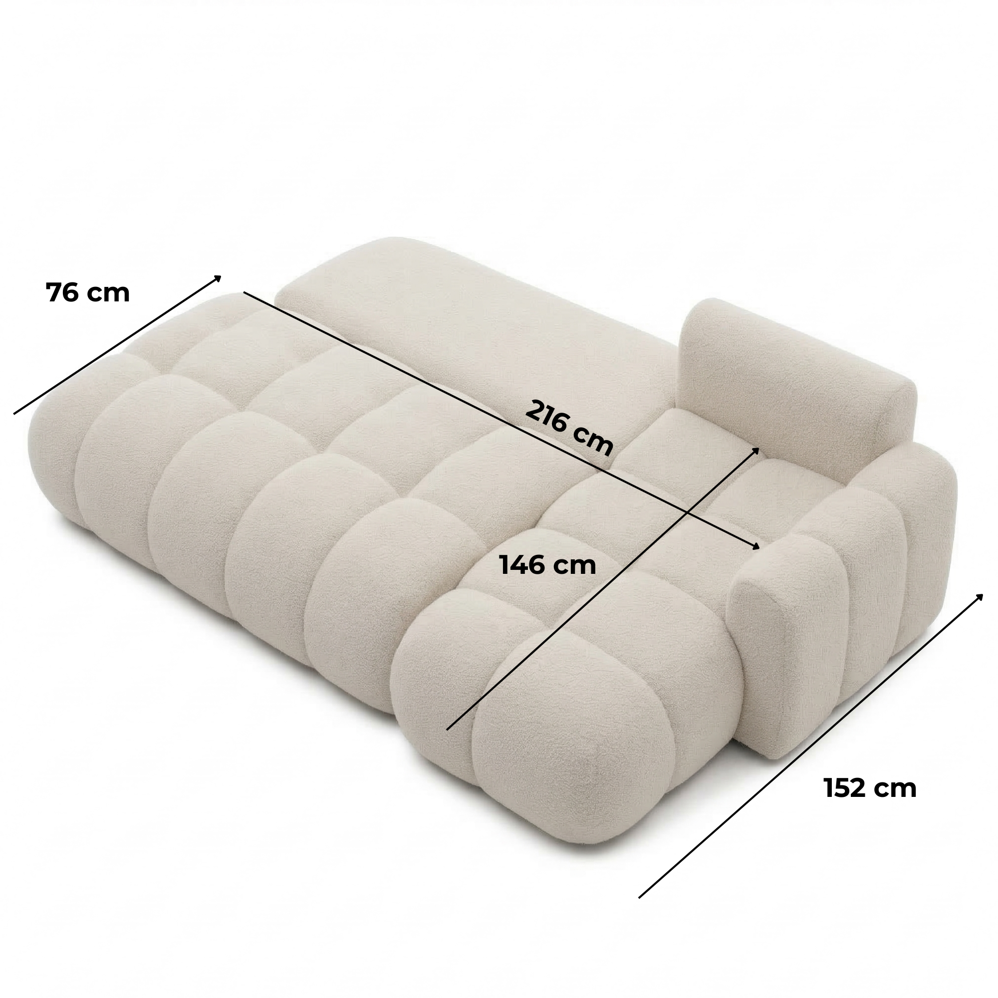 Riva 3-Seater Sofa with Pull-Out Bed