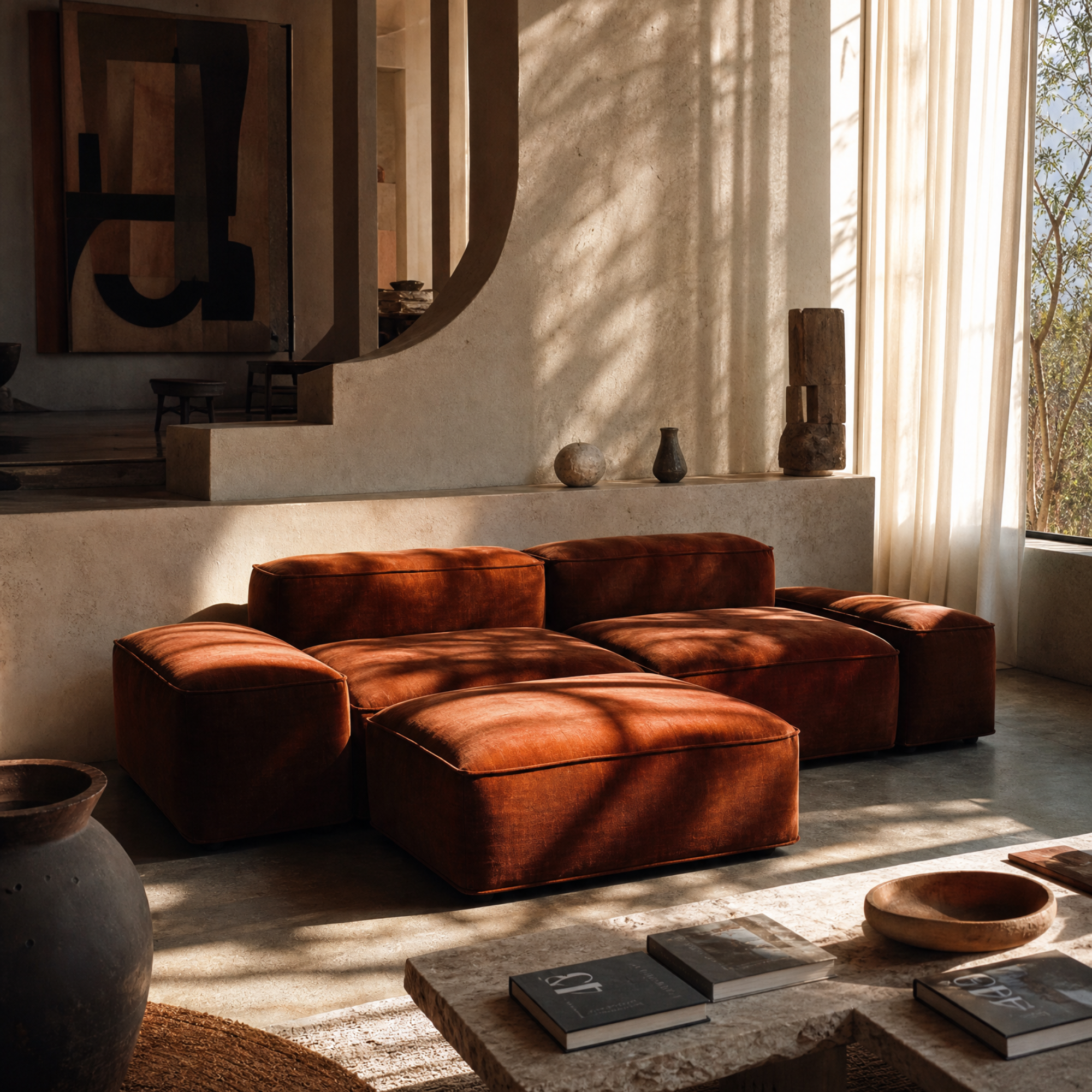 Merlot Modular Sofa 3-Seater Low armrests