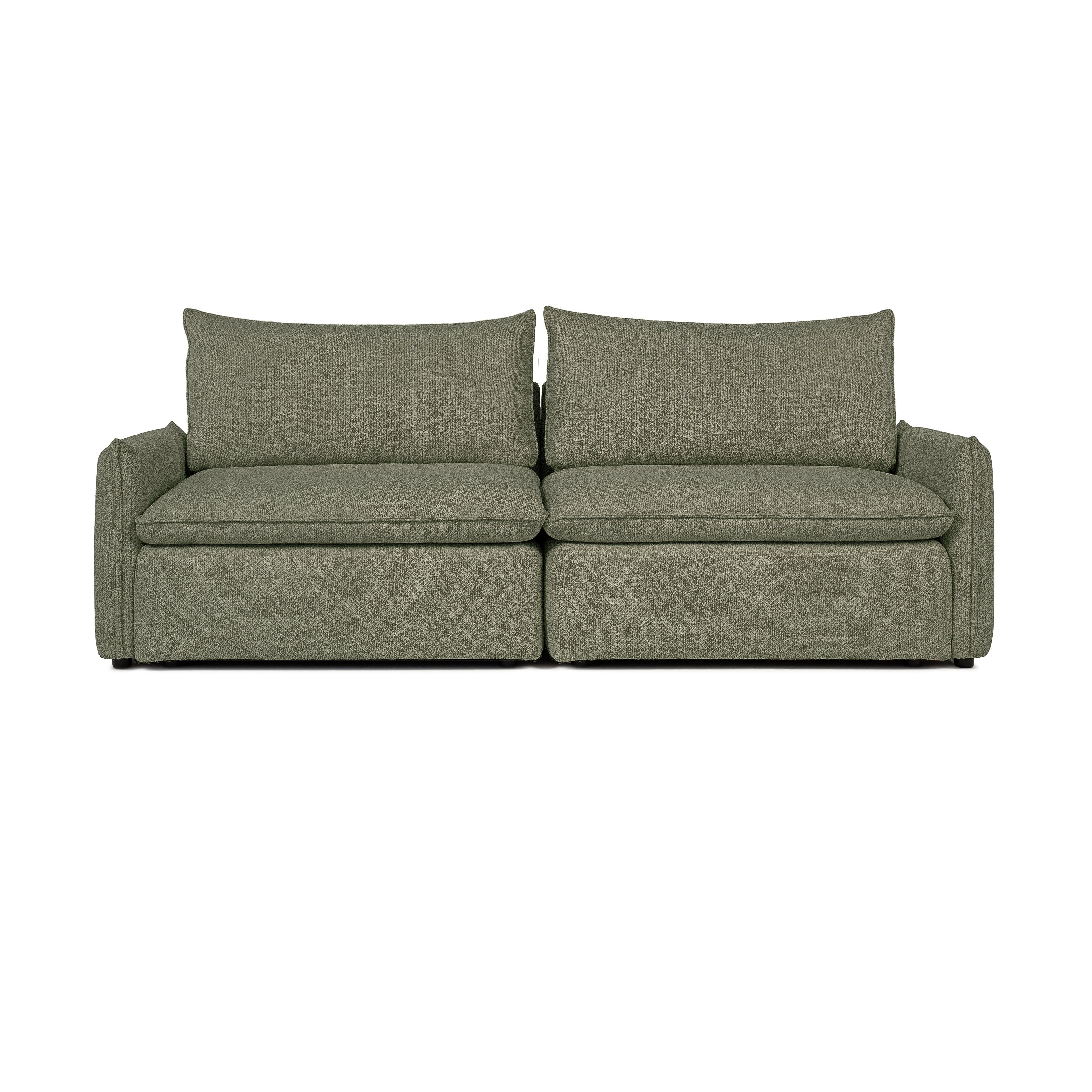 Sofa COMO | 2-osobowa | Niskie podłokietniki | Beżowy