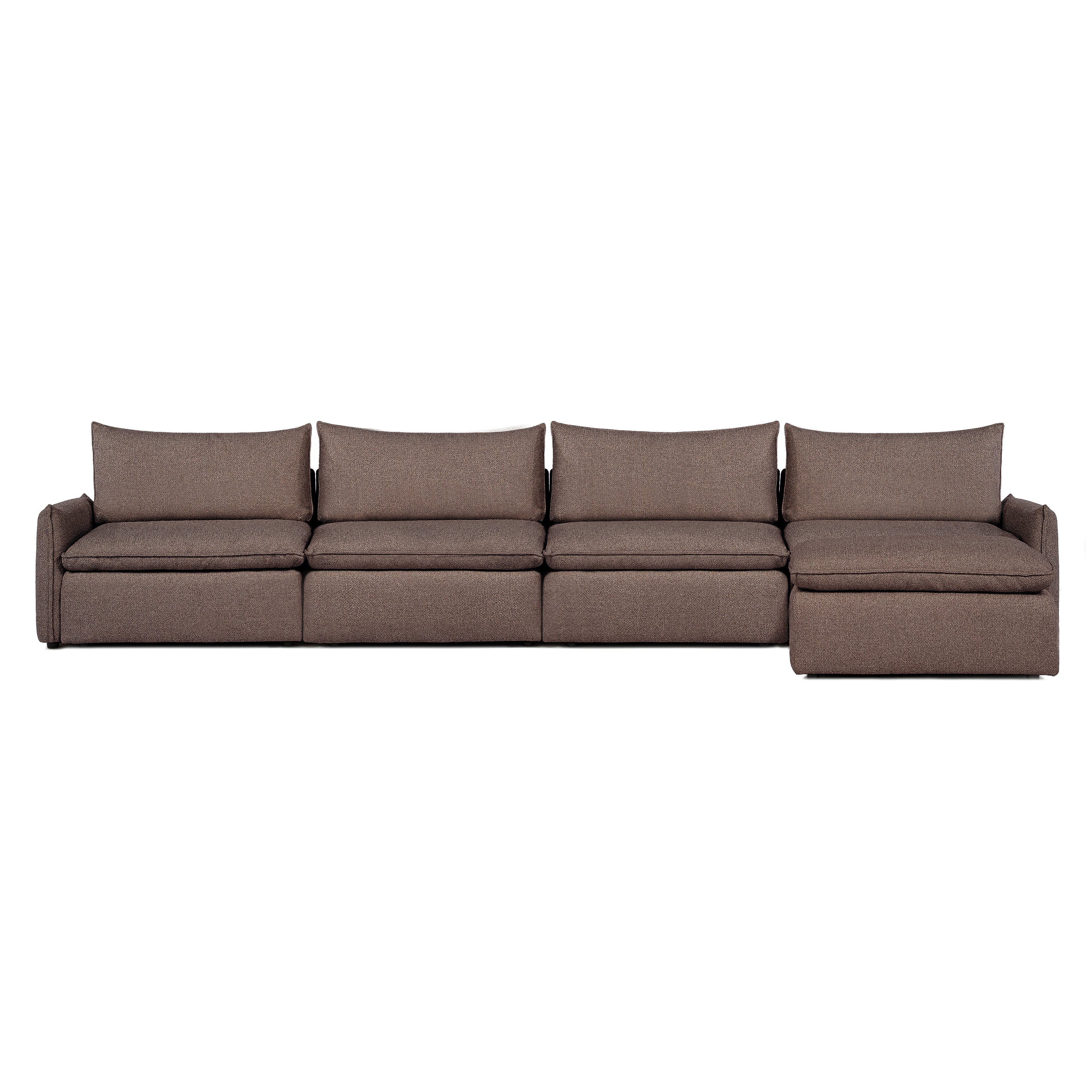 Sofa COMO | 4 Seater | Longchair | Arms Low | Beige
