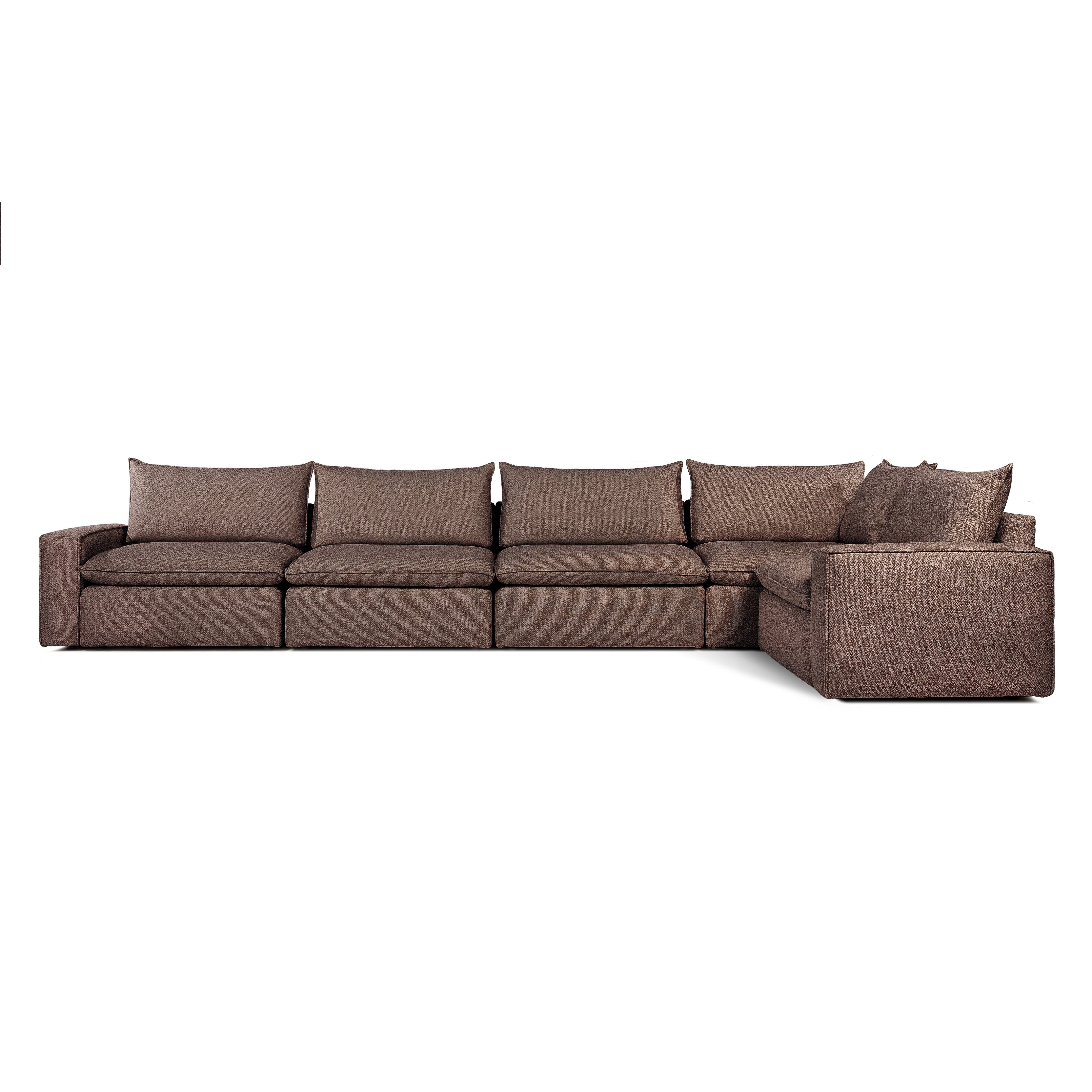 Sofa COMO | 4 Seater | Longchair | Arms Low | Beige