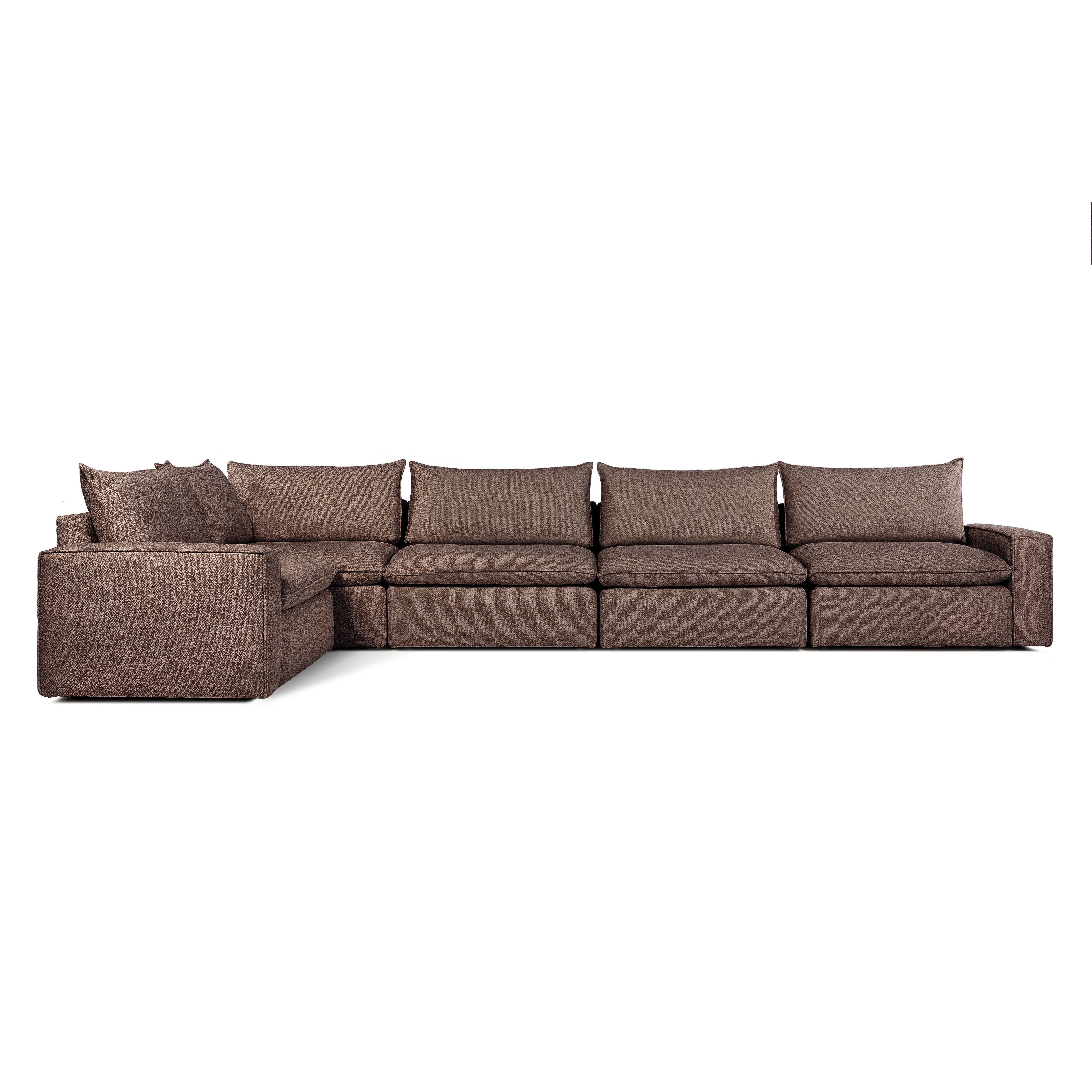 Sofa COMO | 4 Seater | Longchair | Arms Low | Beige