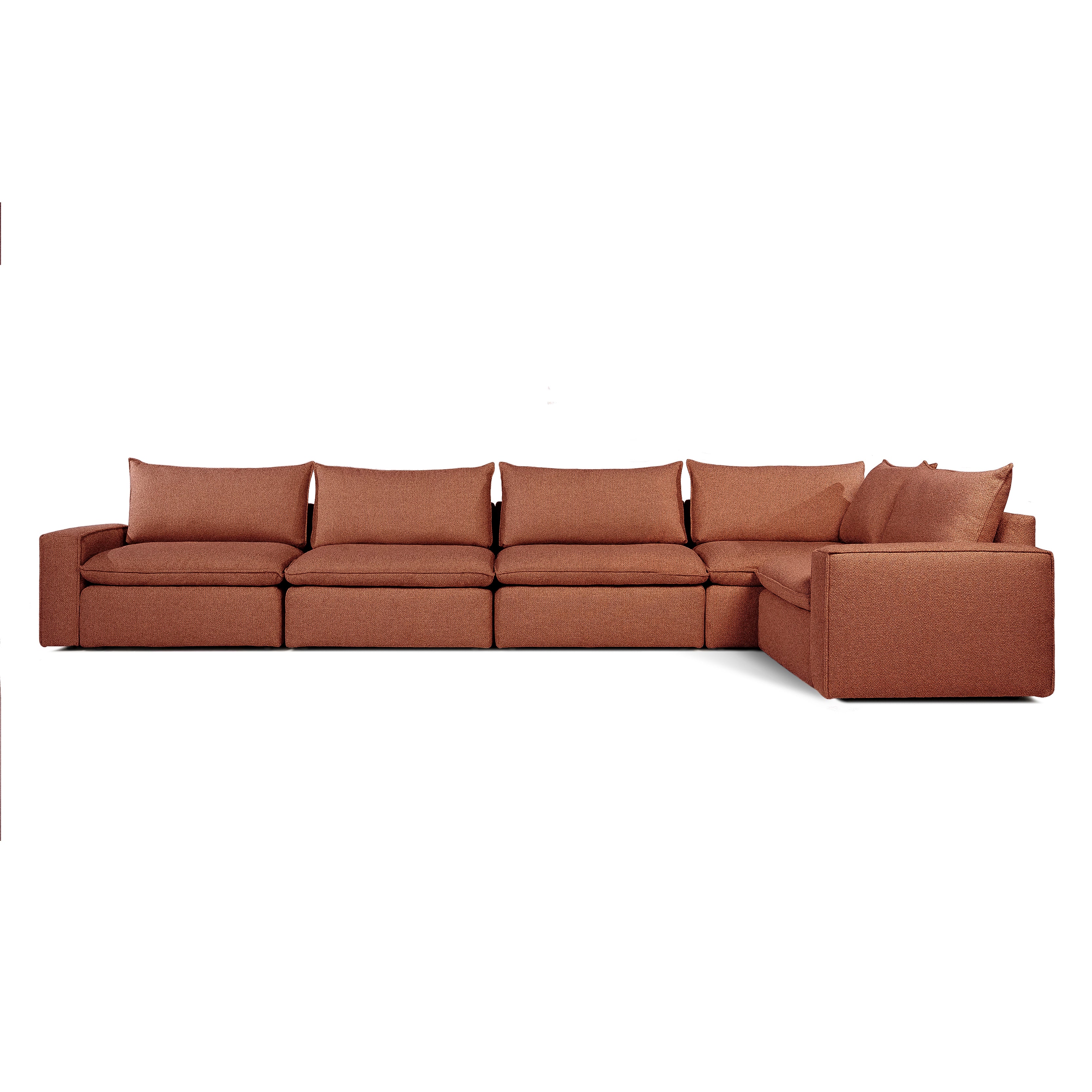 Sofa COMO | 4 Seater | Longchair | Arms Low | Beige