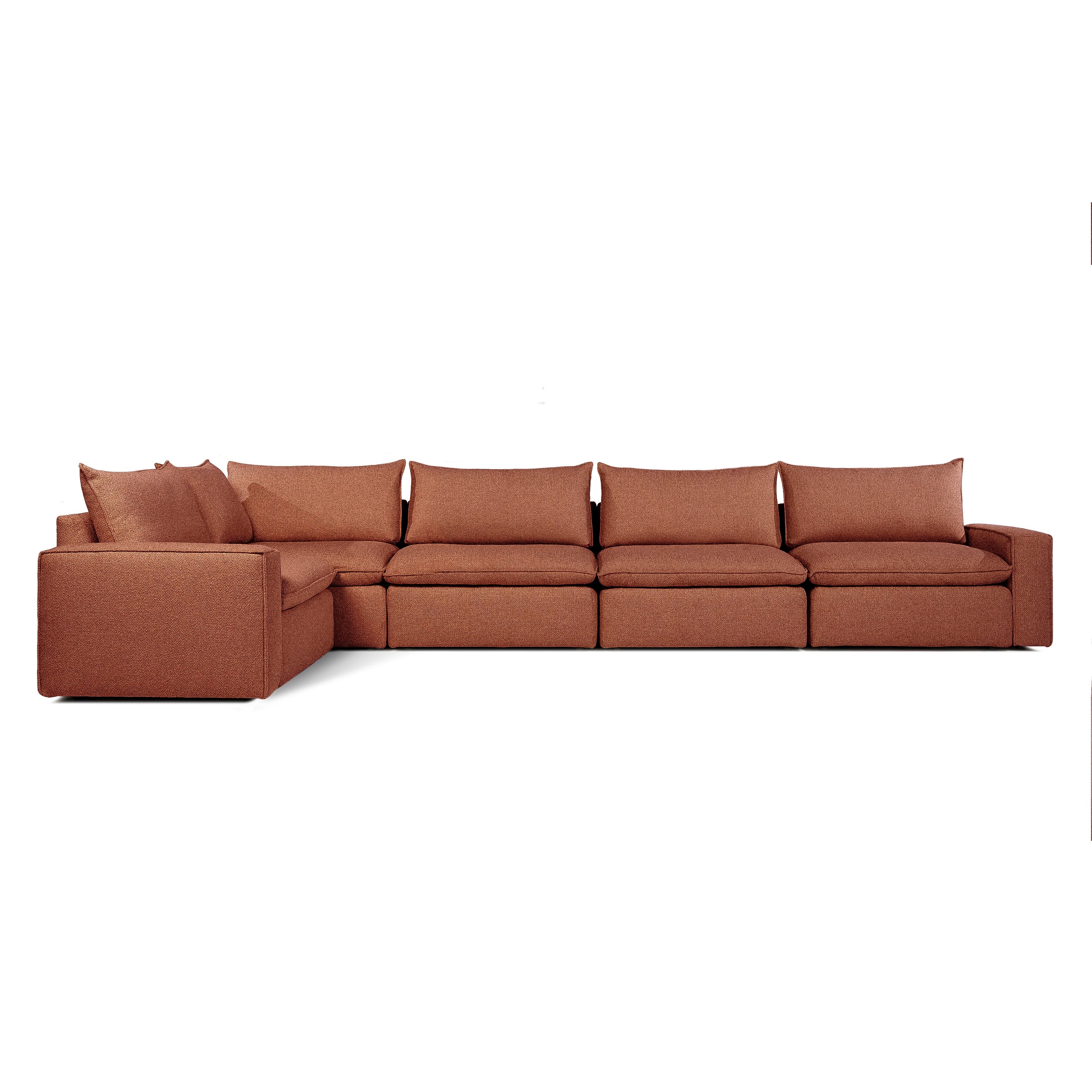 Sofa COMO | 4 Seater | Longchair | Arms Low | Beige