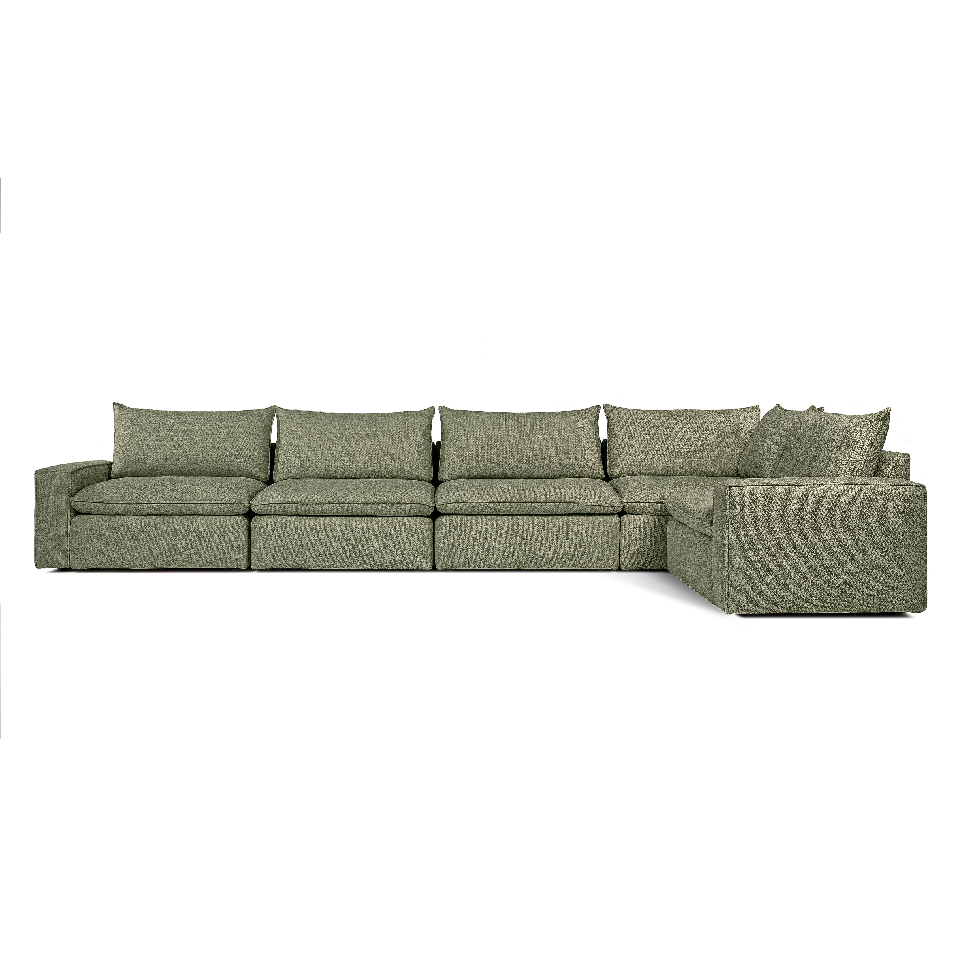 Sofa COMO | 4 Seater | Longchair | Arms Low | Beige