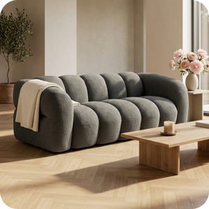 LUGANO Sofa 3-osobowa grafitowa