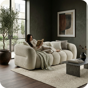 LUGANO Sofa 3-osobowa piaskowa