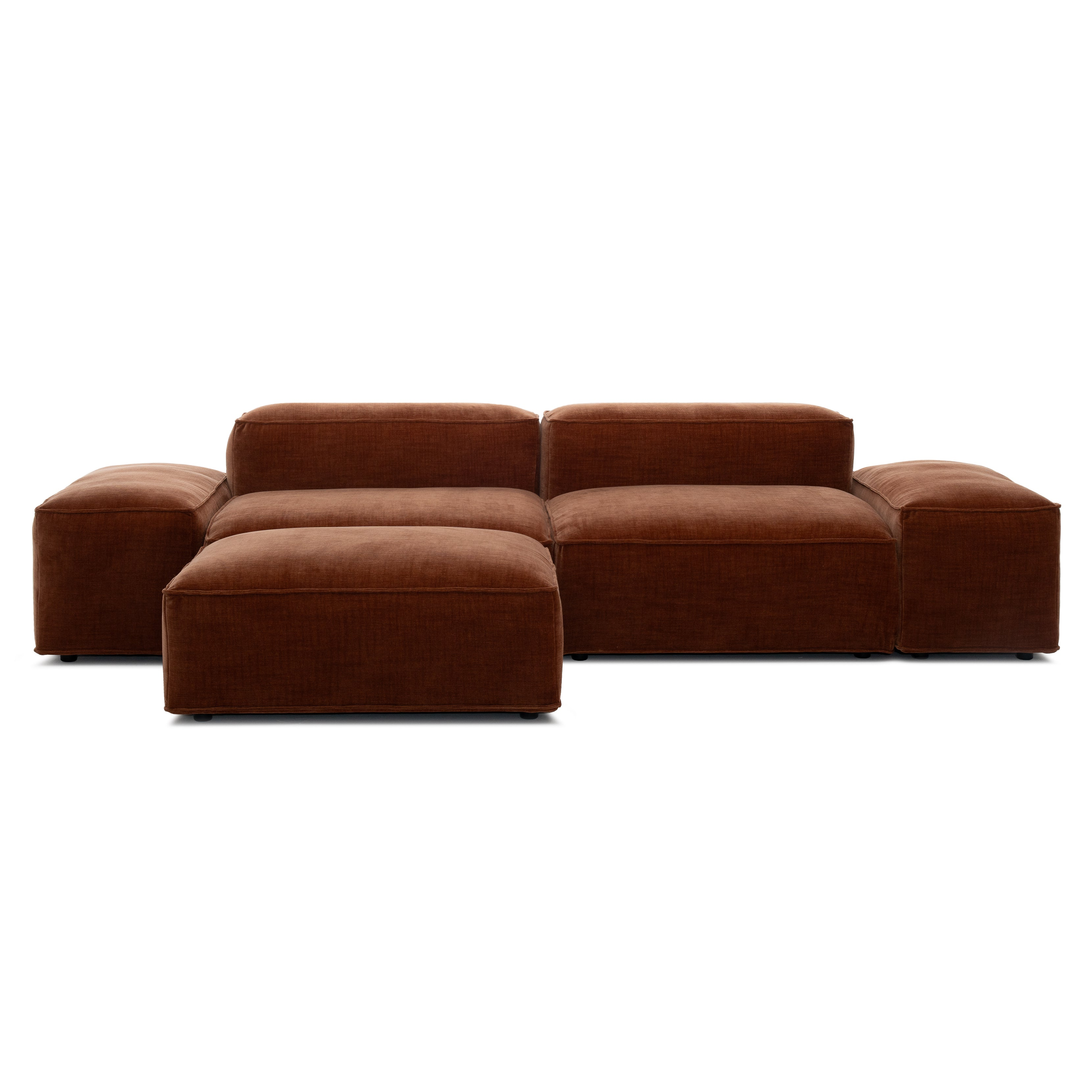 MERLOT corner sofa low armrest — Ceglany Golden 56, without sleeping function