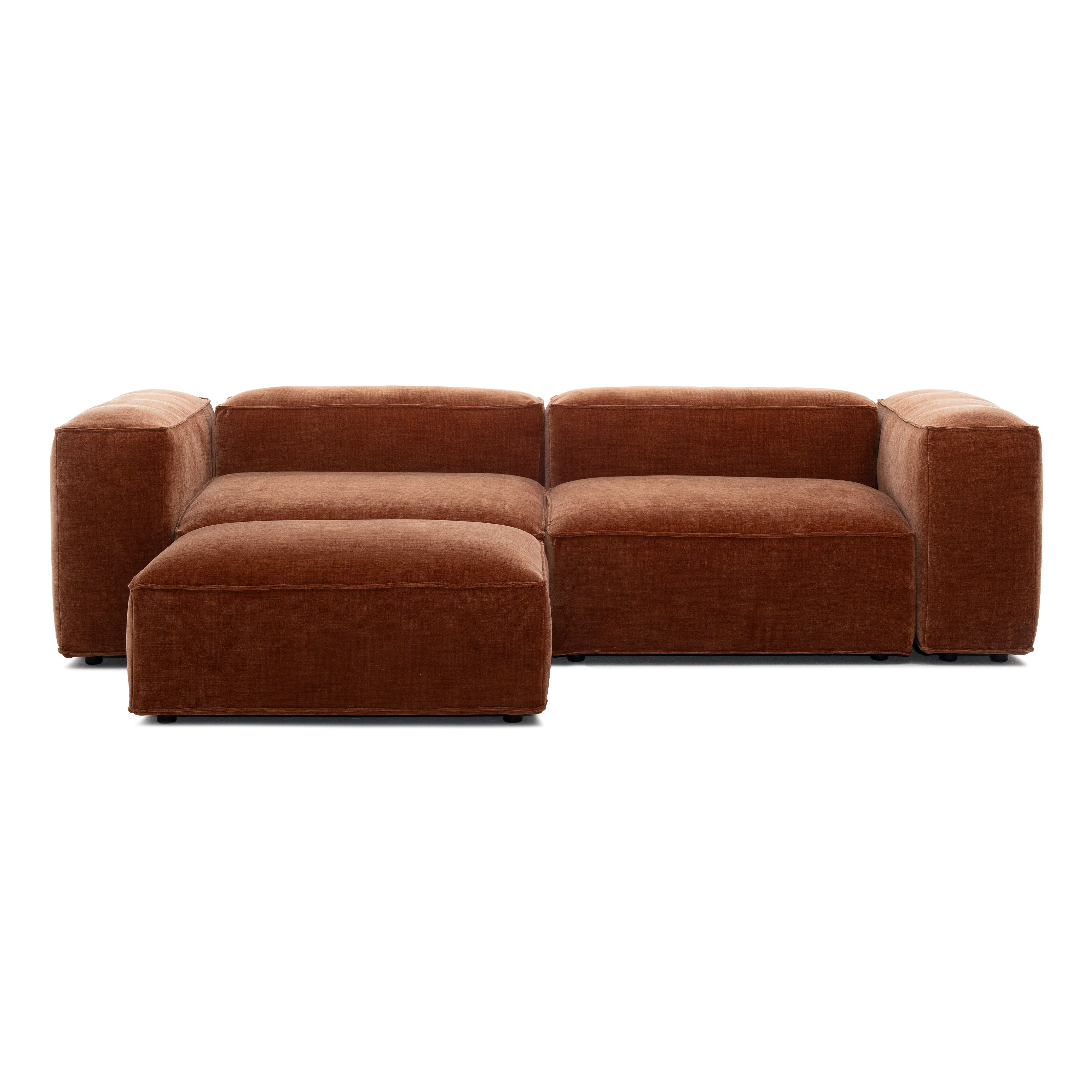 Merlot Modular Corner Sofa 3-Seater Longchair High armrests