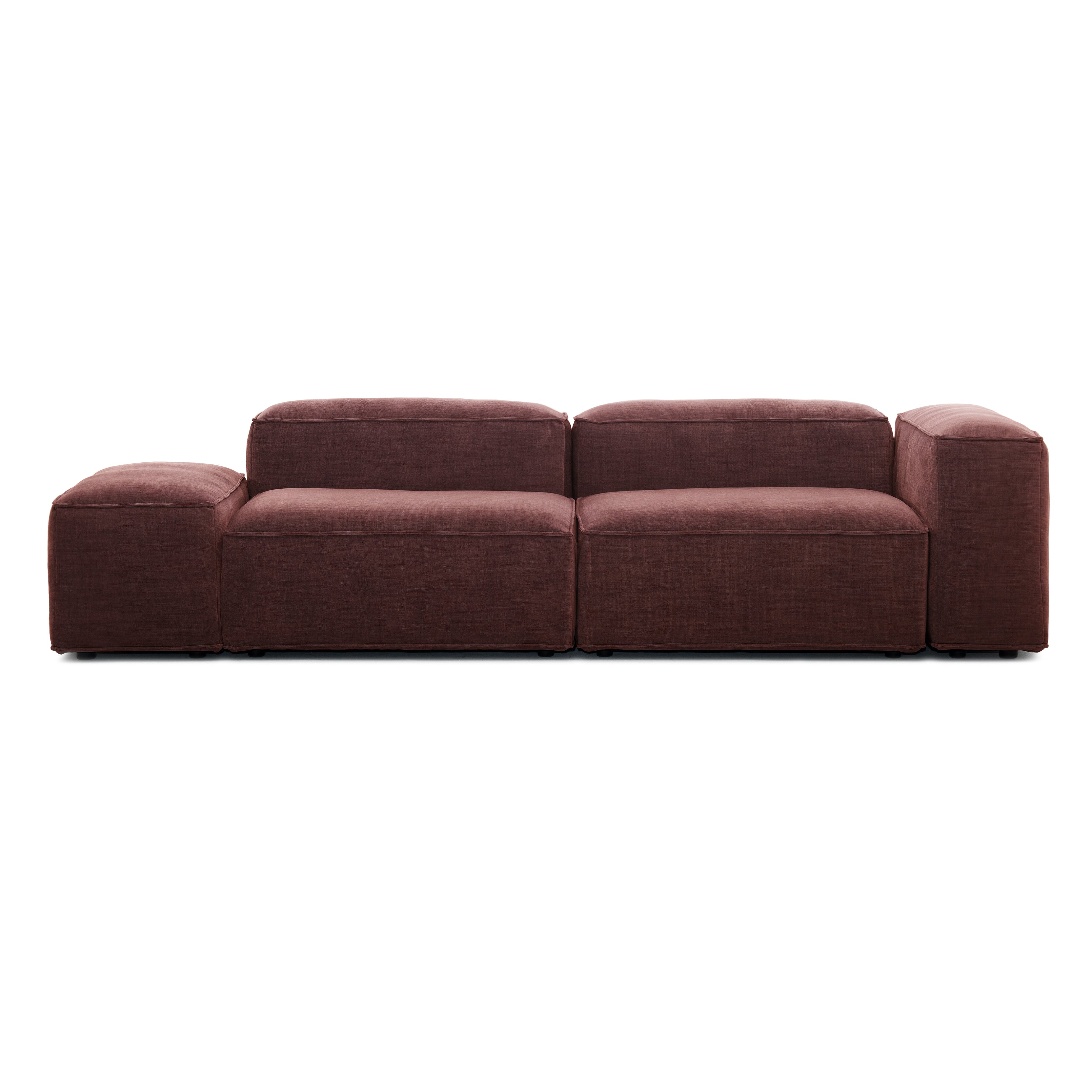 Merlot Sofa 3-os. z podlokietnikiem - Bordowy Golden 68 - Nie