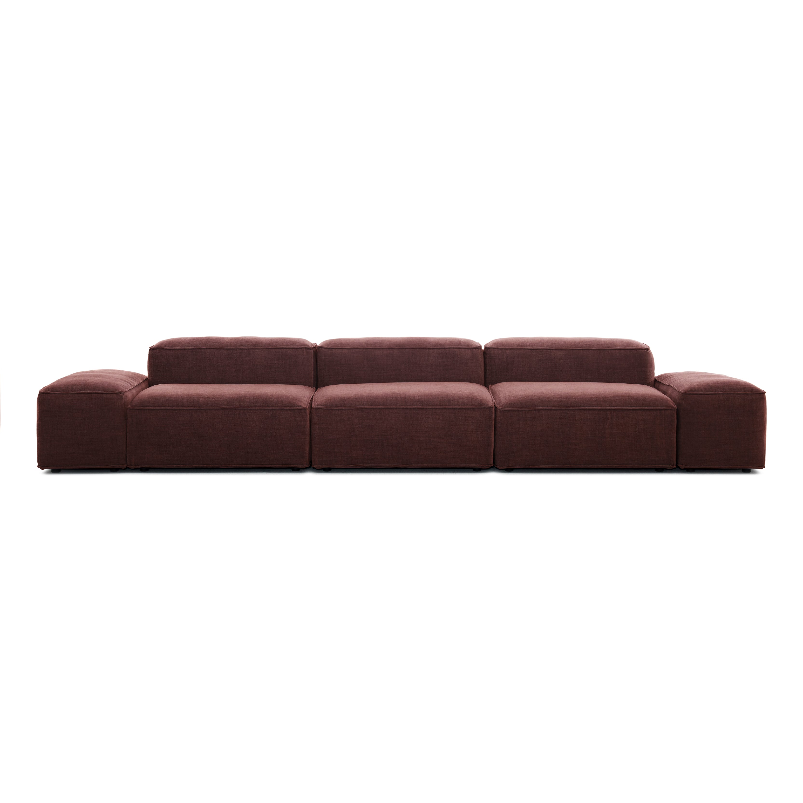 Sofa 4-os Niskie - Bordowy Golden 68 - Nie