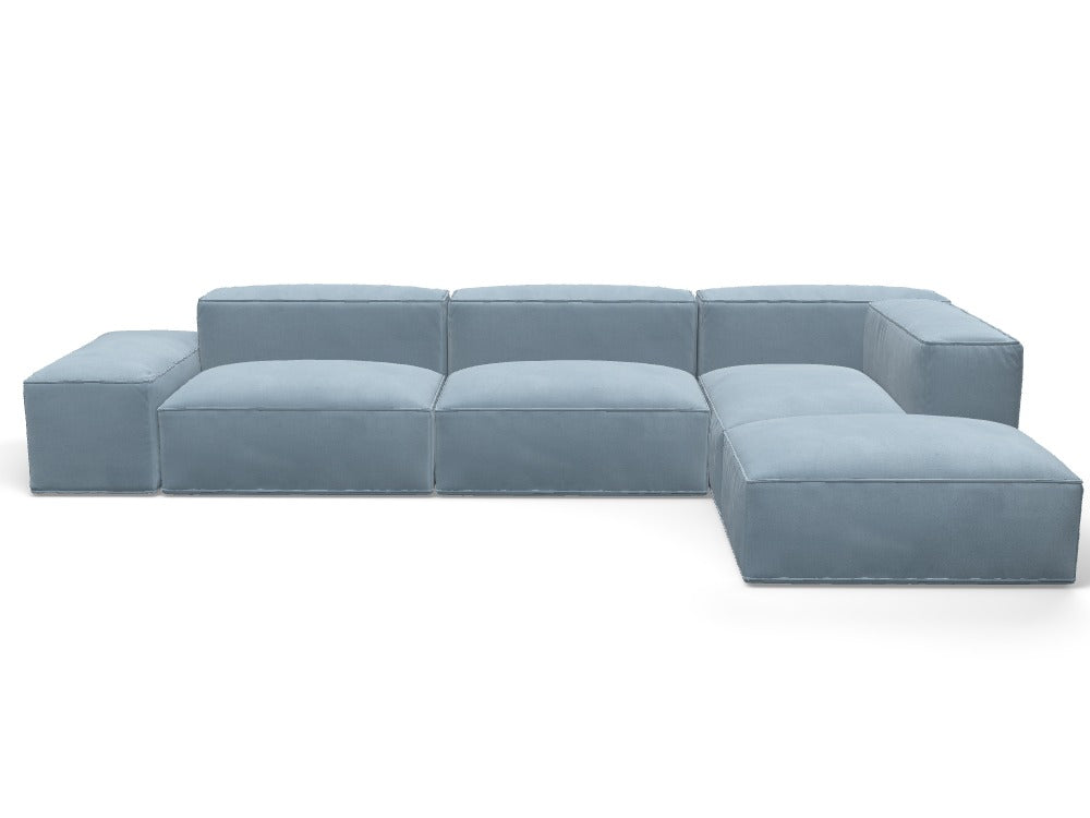 Merlot Modular Sofa 5-Seater Longchair Deep Low armrests - Custom Design Ref: APTYFHY