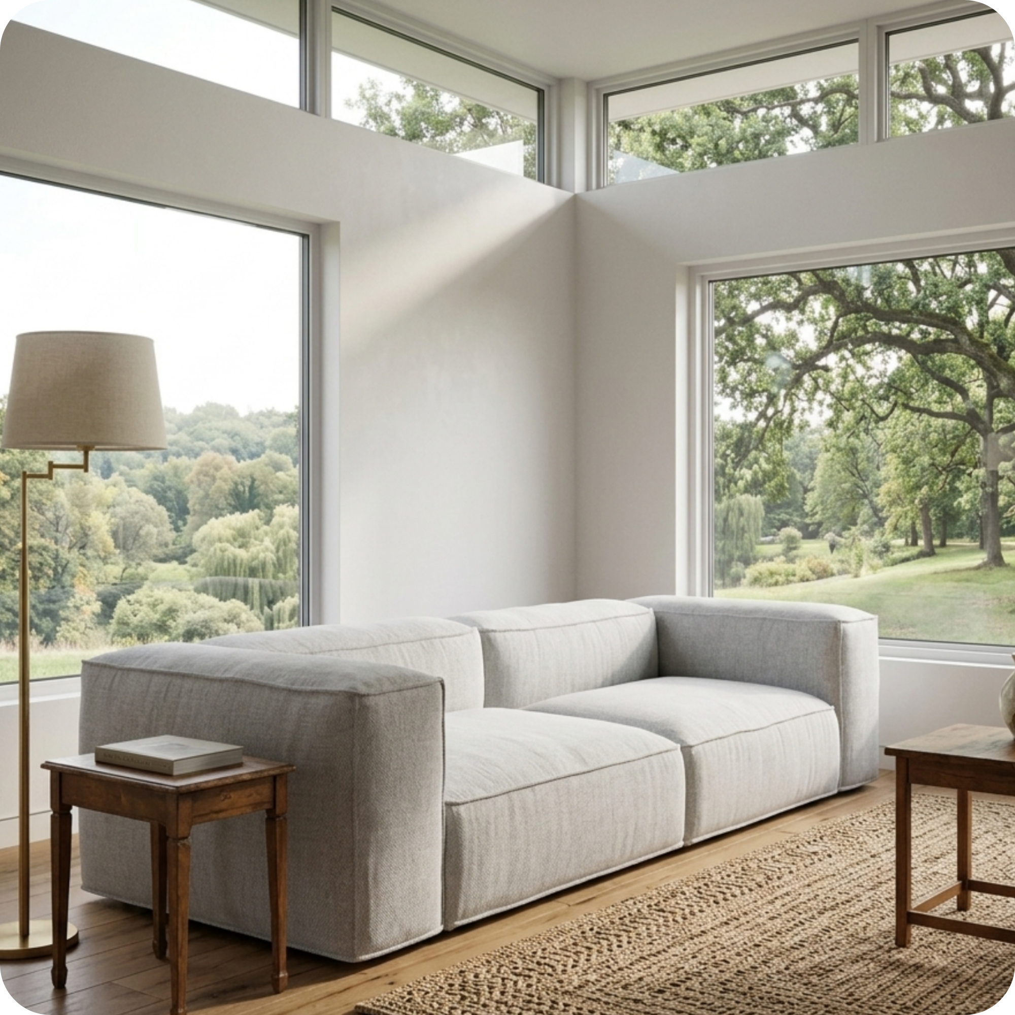 MERLOT sofa 3-seat high armrest Retro Bliss 93 — side view
