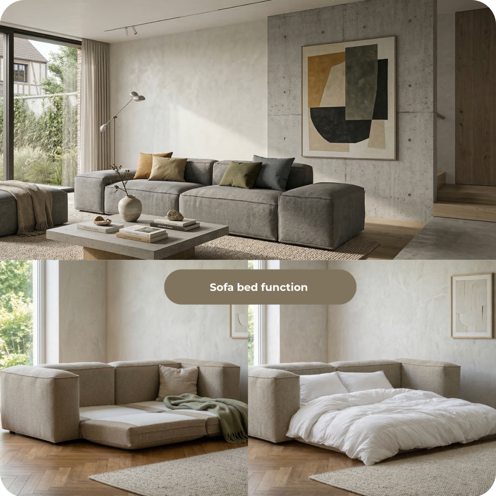 Merlot Modular Sofa 3-Seater Low armrests