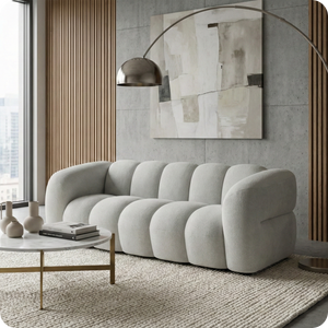 LUGANO Sofa 3-osobowa jasnoszara