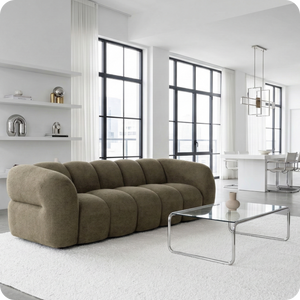 LUGANO Sofa 3-osobowa khaki
