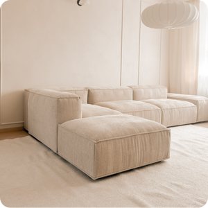 Merlot Modular Sofa 5-Seater Longchair Deep Low armrests