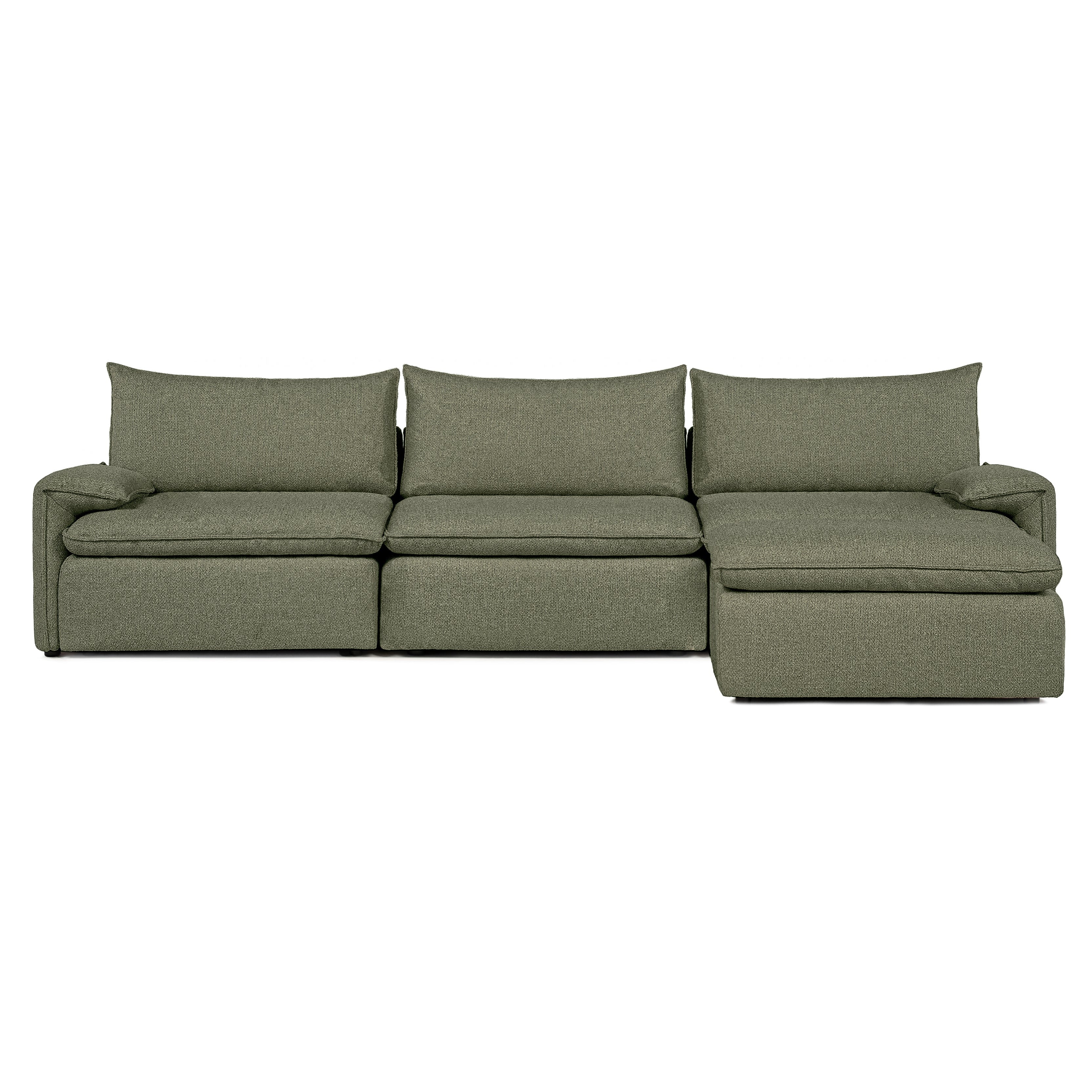 Sofa COMO | 3-osobowa | Niskie podłokietniki | Narożnik | Beżowy