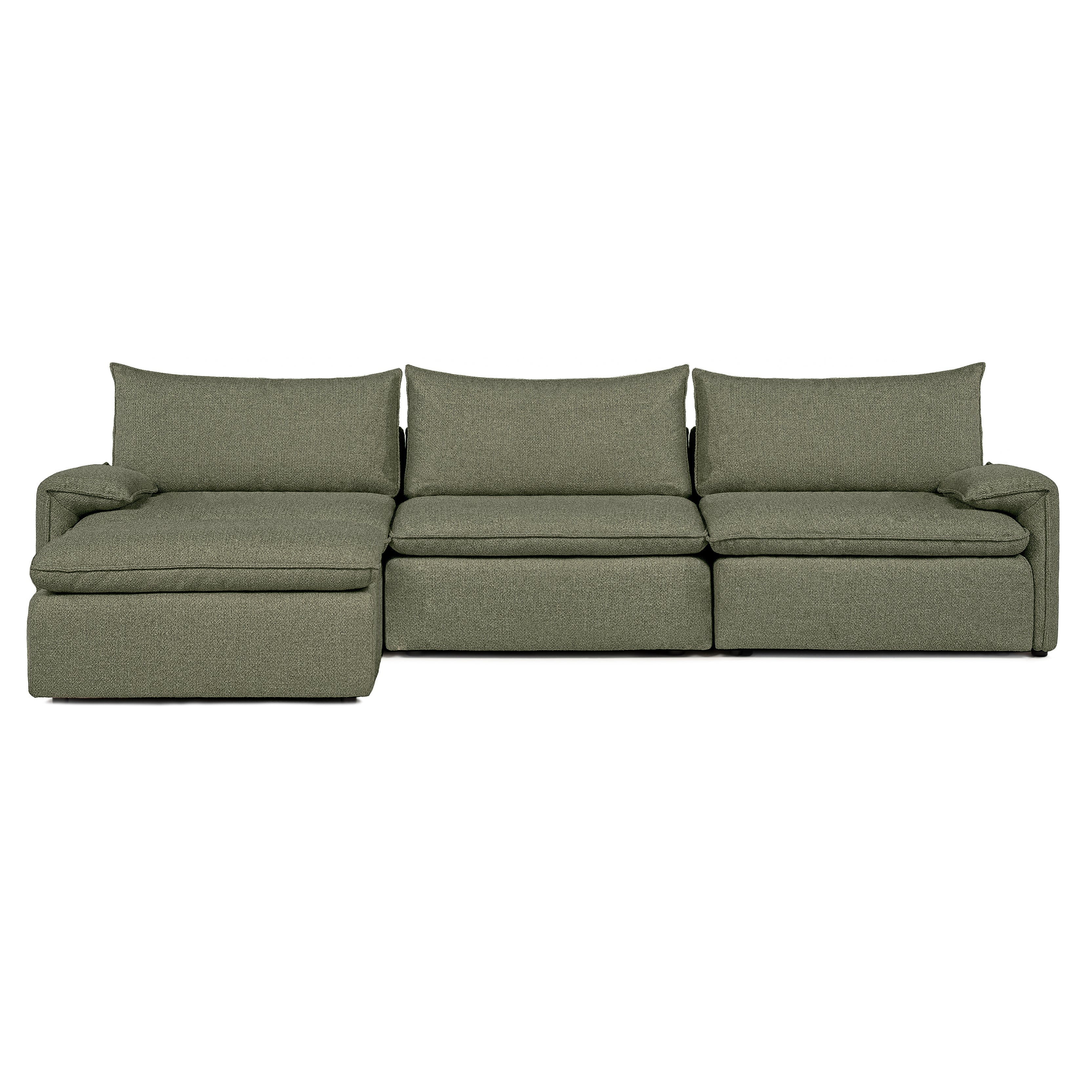 Sofa COMO | 3-osobowa | Niskie podłokietniki | Narożnik | Beżowy