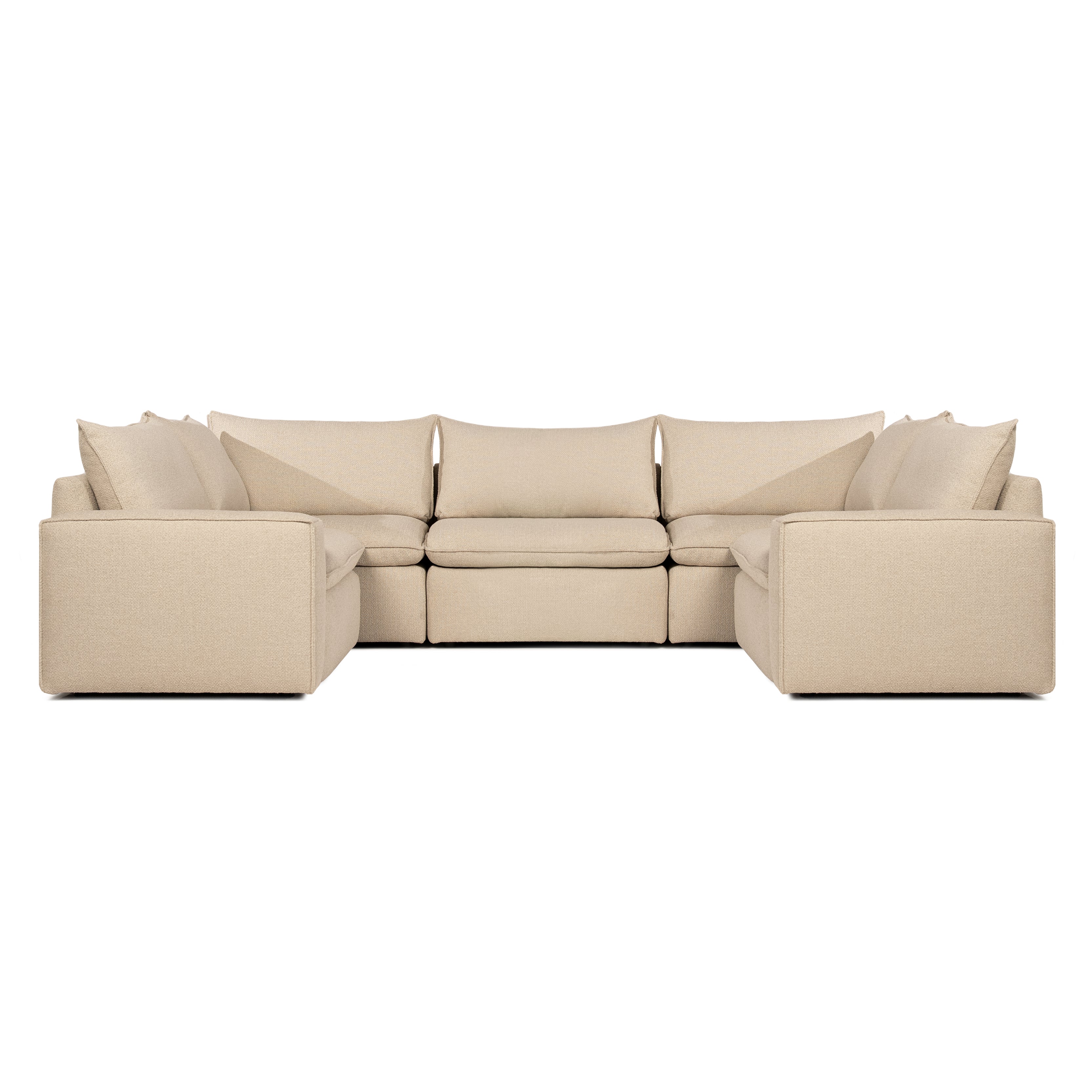 Sofa COMO | 4-osobowa | U-Kształt | Beżowy