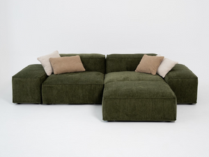 Merlot Modular Corner Sofa 3-Seater Longchair Low armrests