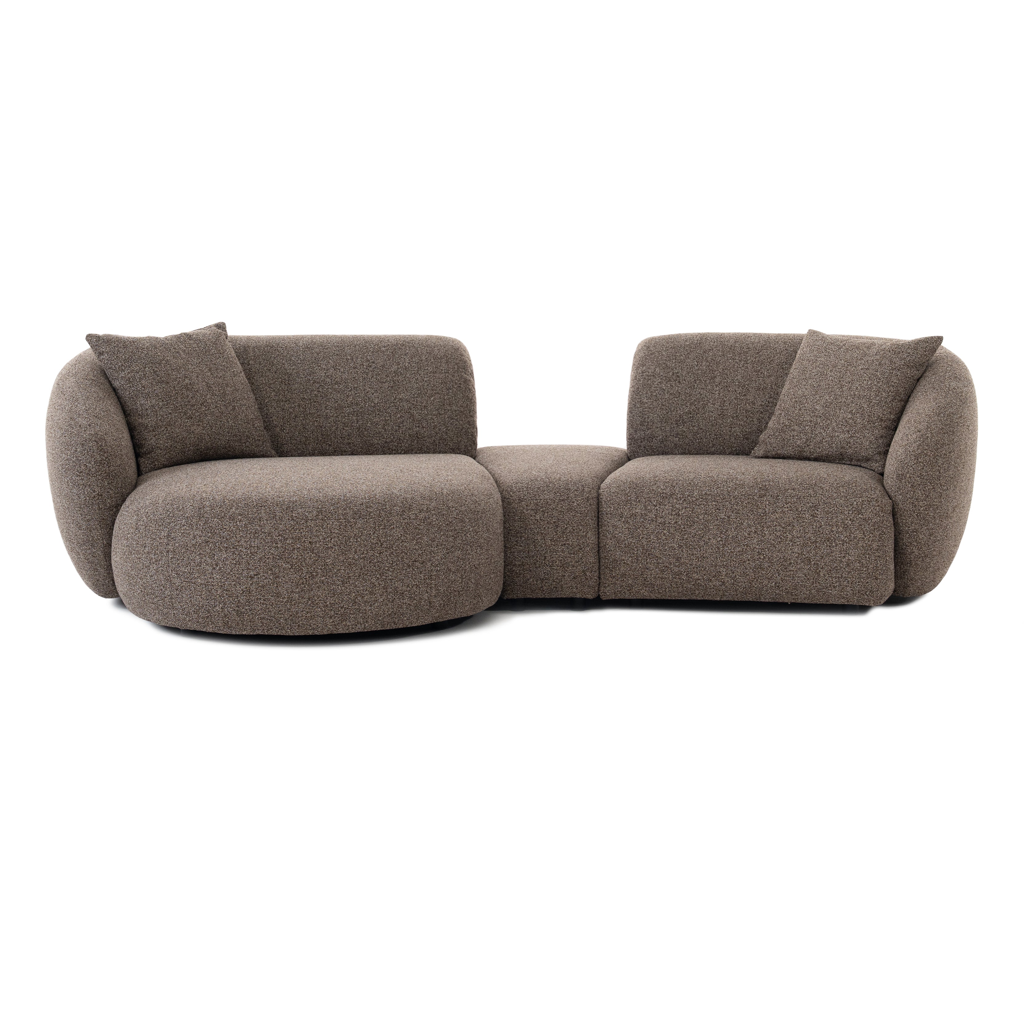 LUCCA Sofa 4-osobowa z półeczką - widok 3/4